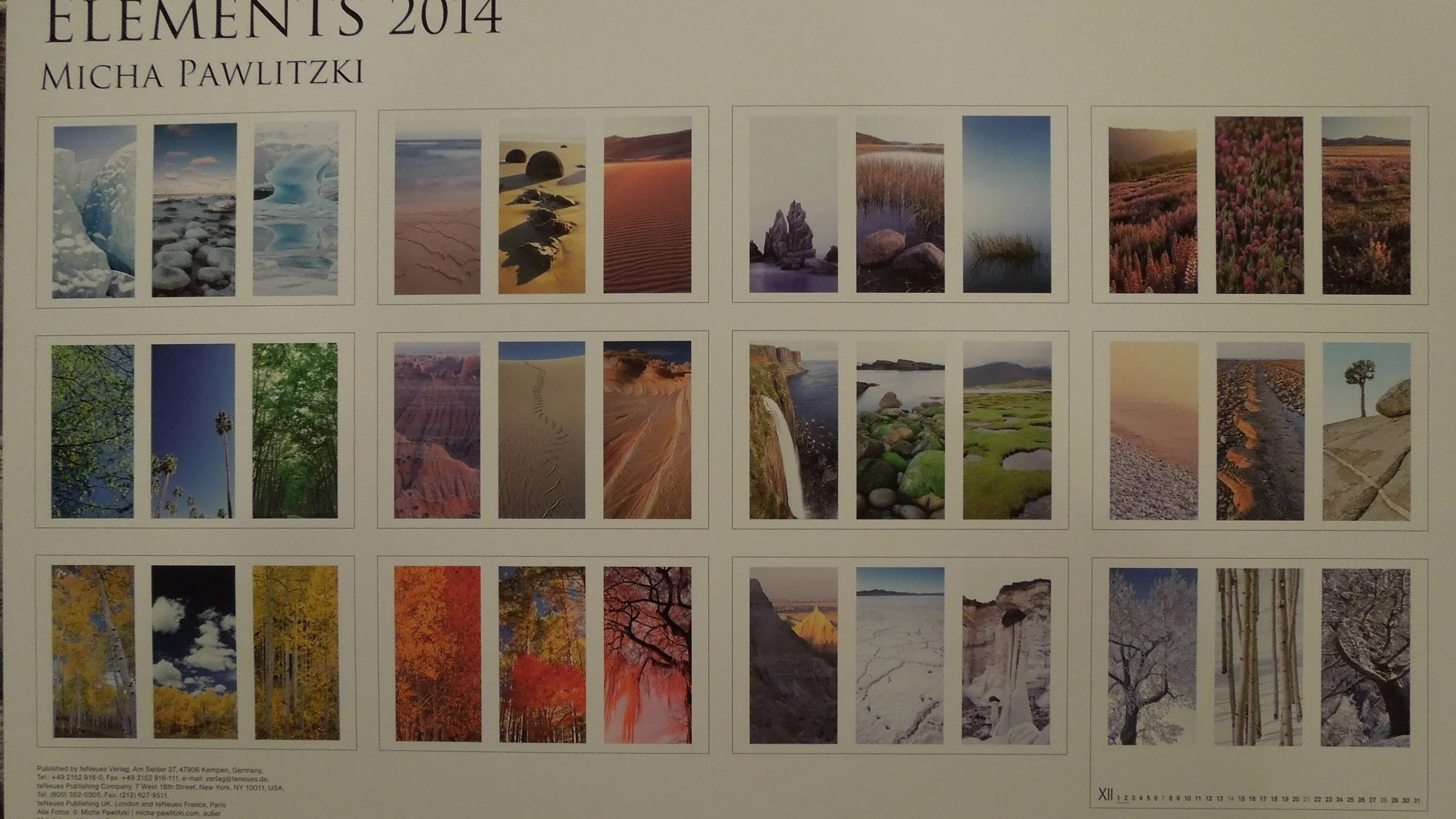  Elements 2014 Poster Calendar by Micha Pawlitzki 