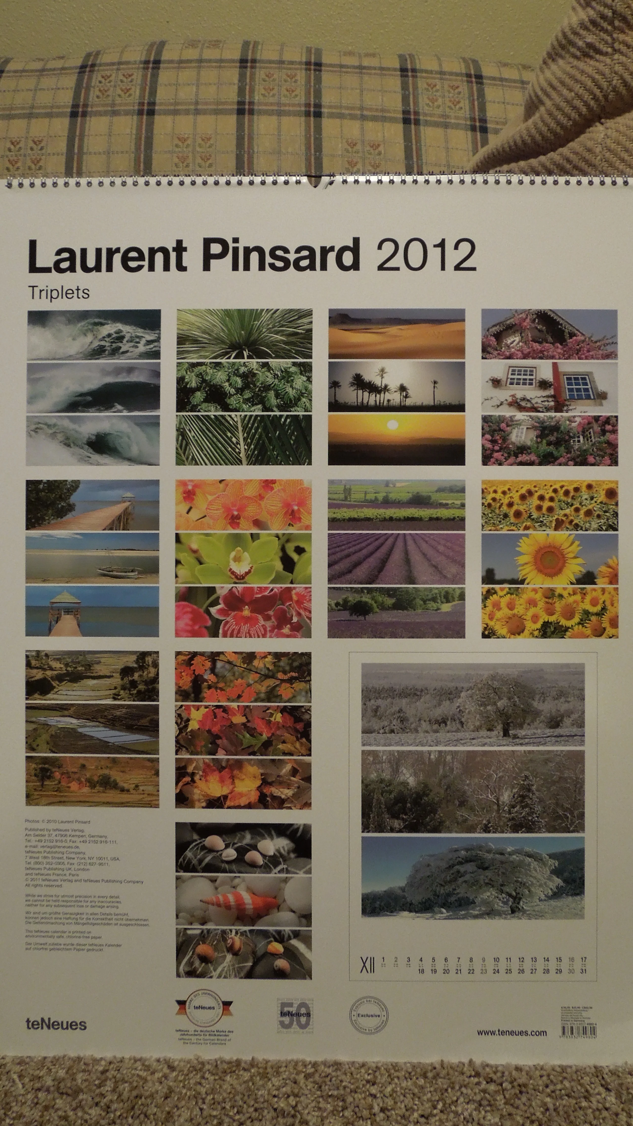  Laurent Pinsard Triplets 2012 Poster Calendar 