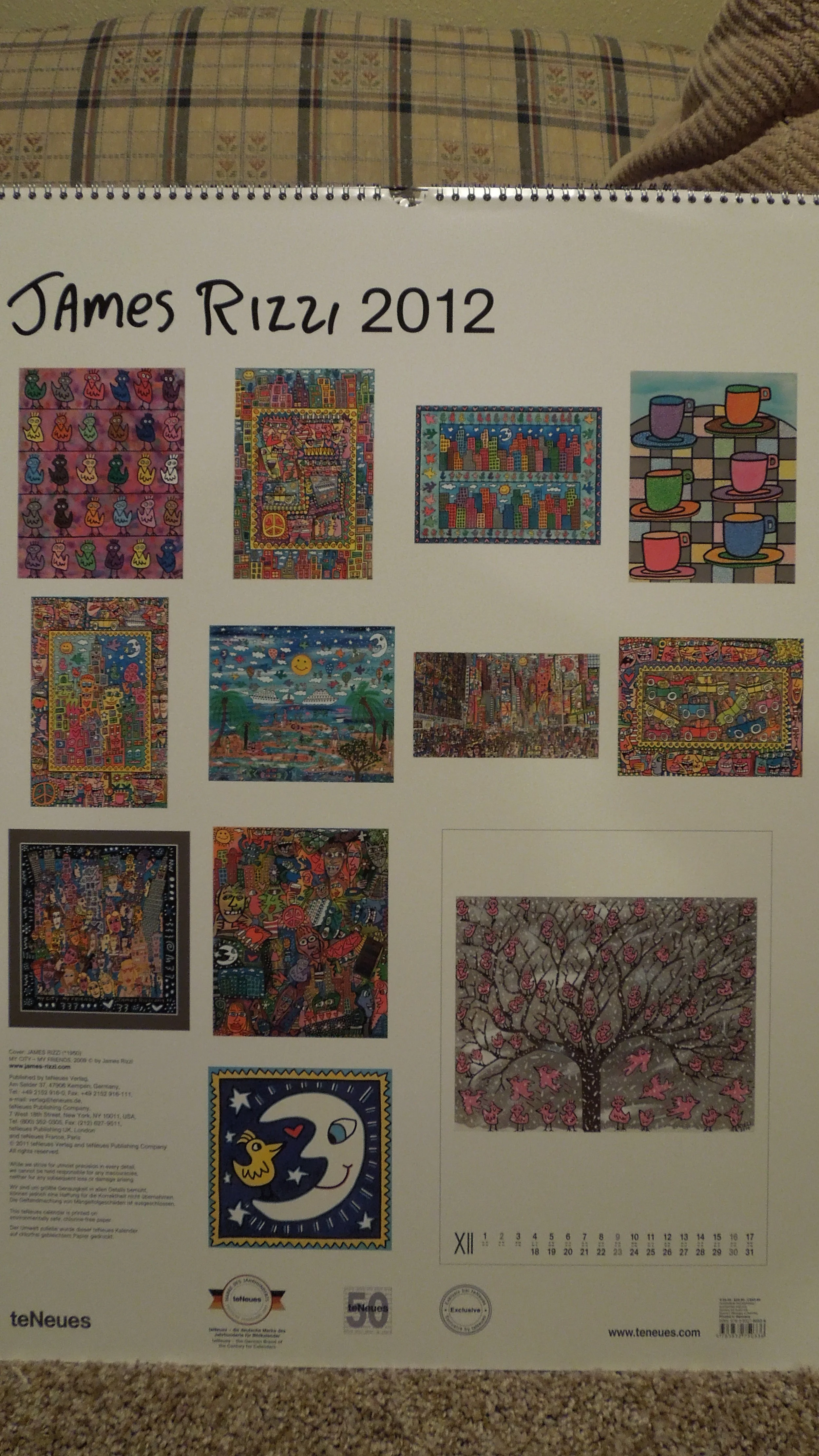  James Rizzi 2012 Poster Calendar 