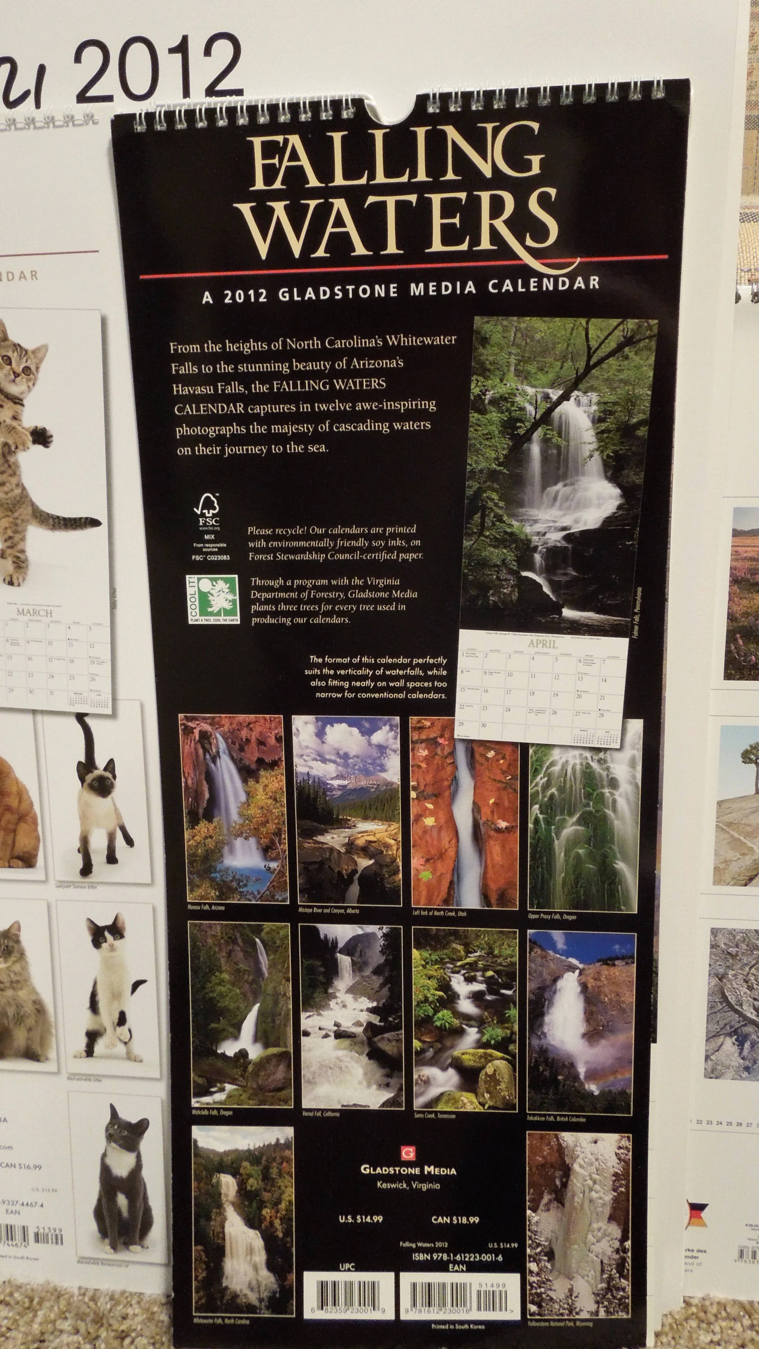  Falling Waters 2012 Poster Calendar 