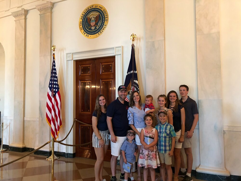 The Cox Family summer 2019 White House visit.  Del. Cox was a 2020 Presidential Nomination alt. Delegate for President Donald J. Trump and a Philadelphia team member of lawyers for Trump Presidential campaign for three weeks during the 2020 election fighting for every legal vote to count.