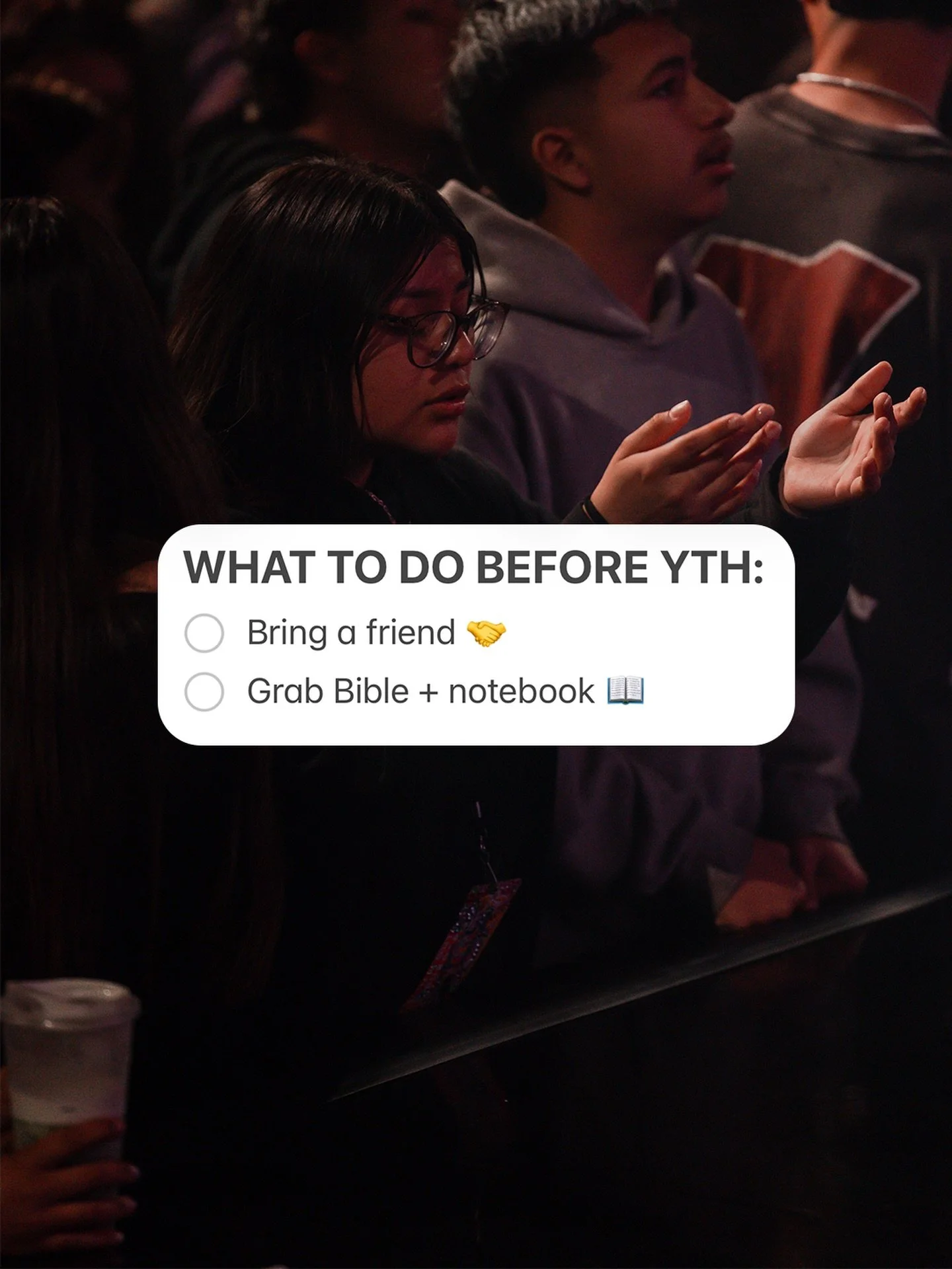 WE&rsquo;LL SEE YOU AT YTH TOMORROW!!

WEDNESDAY AT 6:30PM