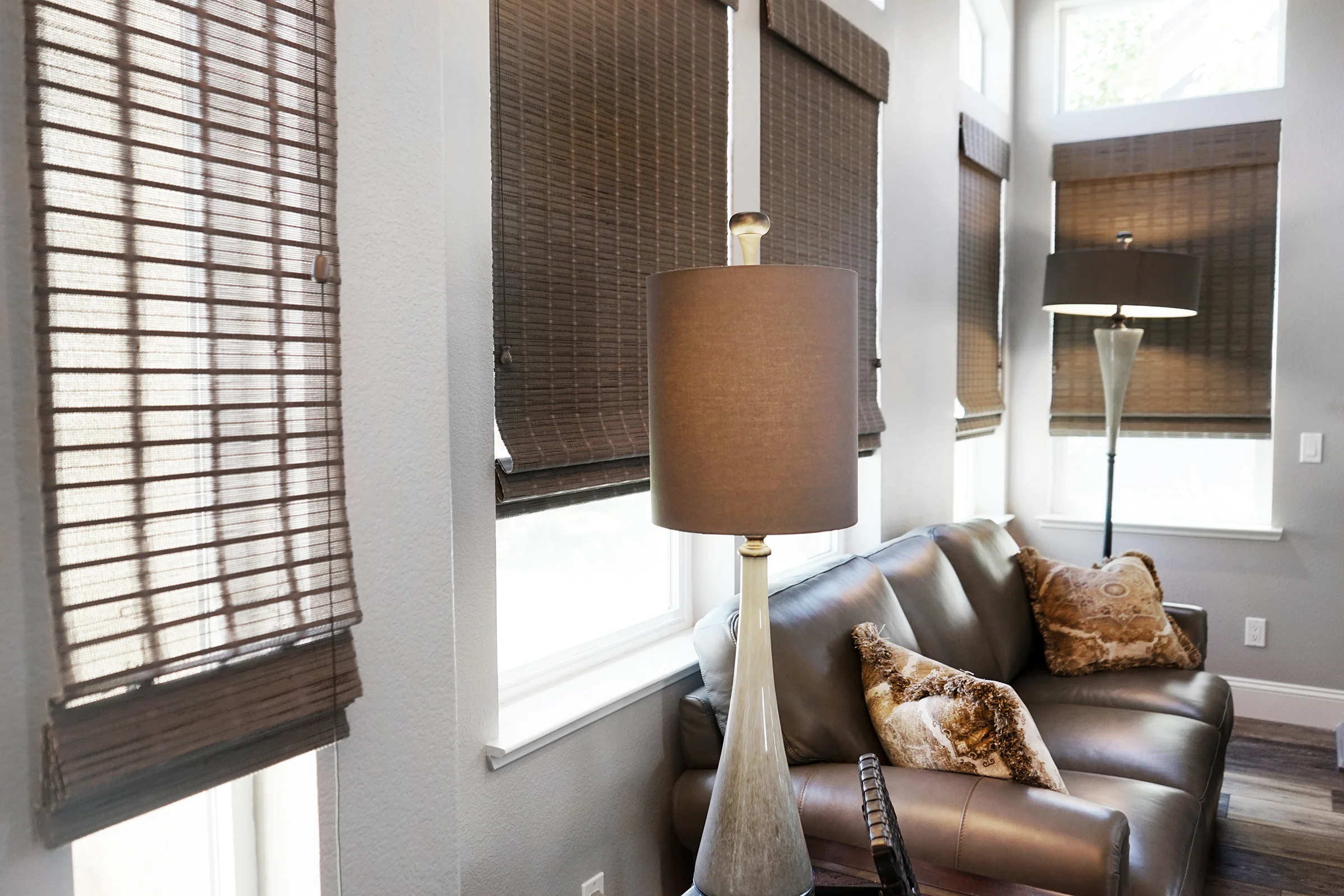 Benjamin Moore Paint, Hunter Douglas blinds, flooring, furniture, and accessories, all designed and installed by Jaureguy's in Turlock.
