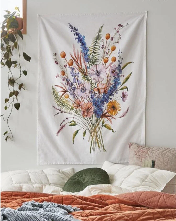 Vertical Tapestry Wildflower Tapestry Urban Outfitters Plant