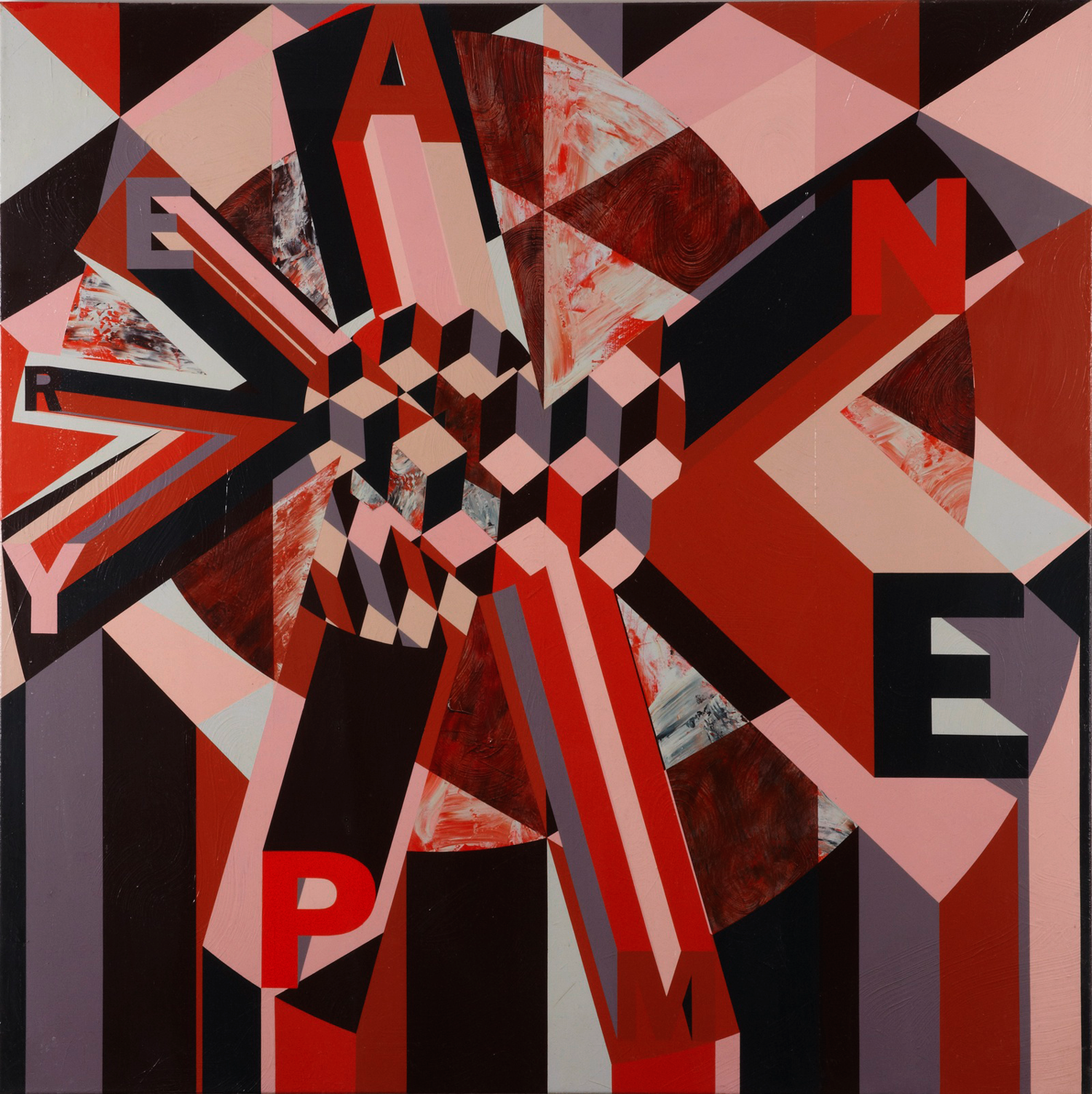 Convenience Shopping, 2004 acrylic and oil on linen 50 x 50 inches