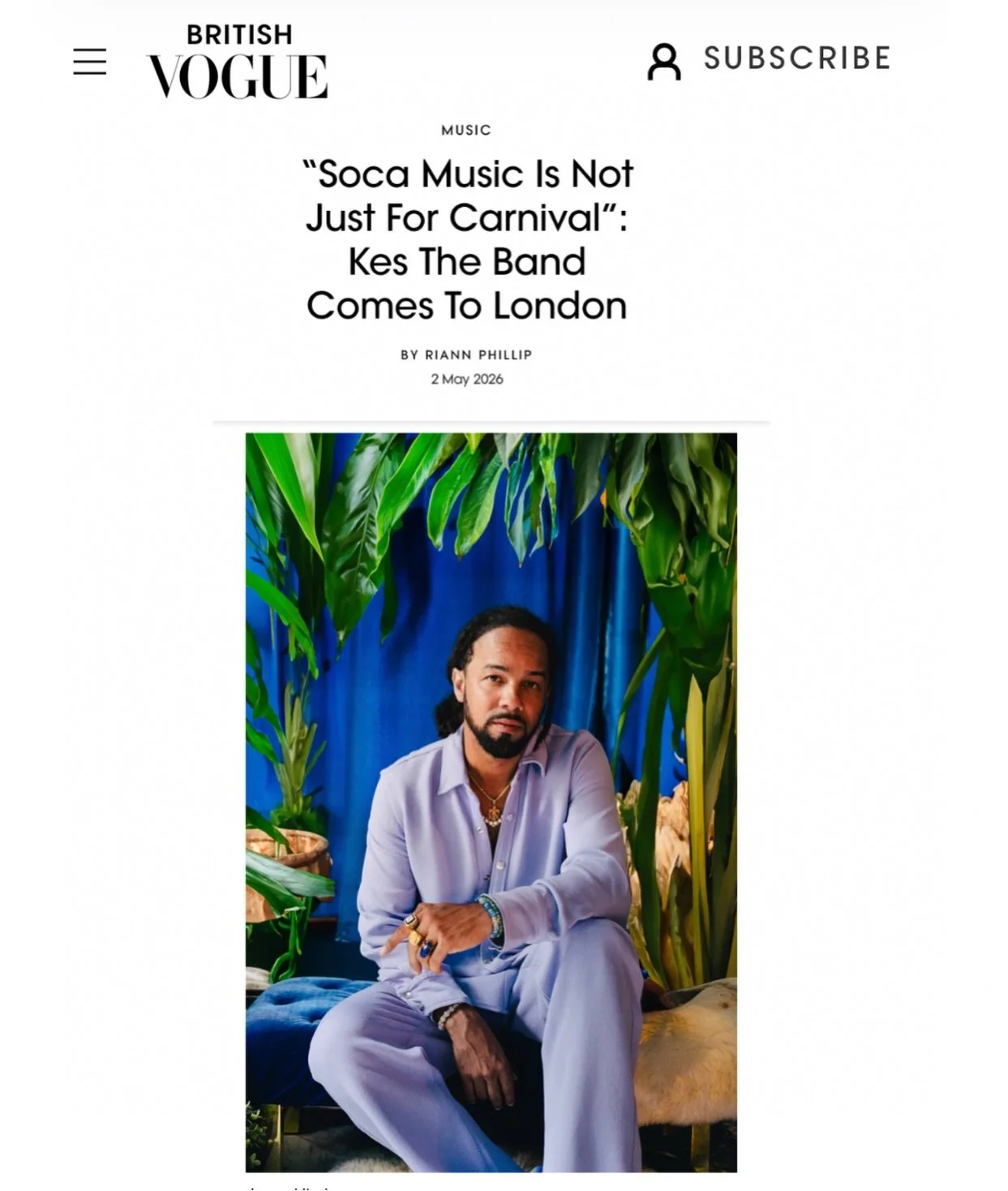 London, what a way to start the day.  Thank you @britishvogue for your he the love. 

See you guys tonight. We hitting the stage at  8:30pm sharp. Tonight we jam!  #rootsrocksoca #london #britishvogue