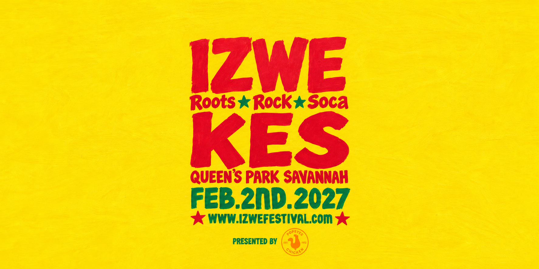     

 
     IZWE 2027- ROOTS, ROCK, SOCA……WE COMING HOME 🇹🇹  An immersive celebration of Trinidad &amp; Tobago that brings our culture to life through sound, flavour, movement, creativity, memory, and community.  Explore more about IZWE at our of