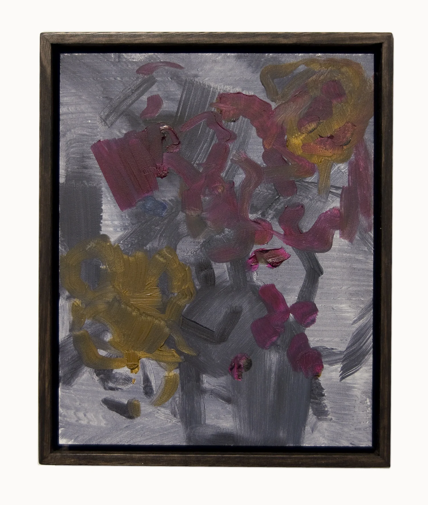Watching 2017 oil on board 27.5x22.5cm framed