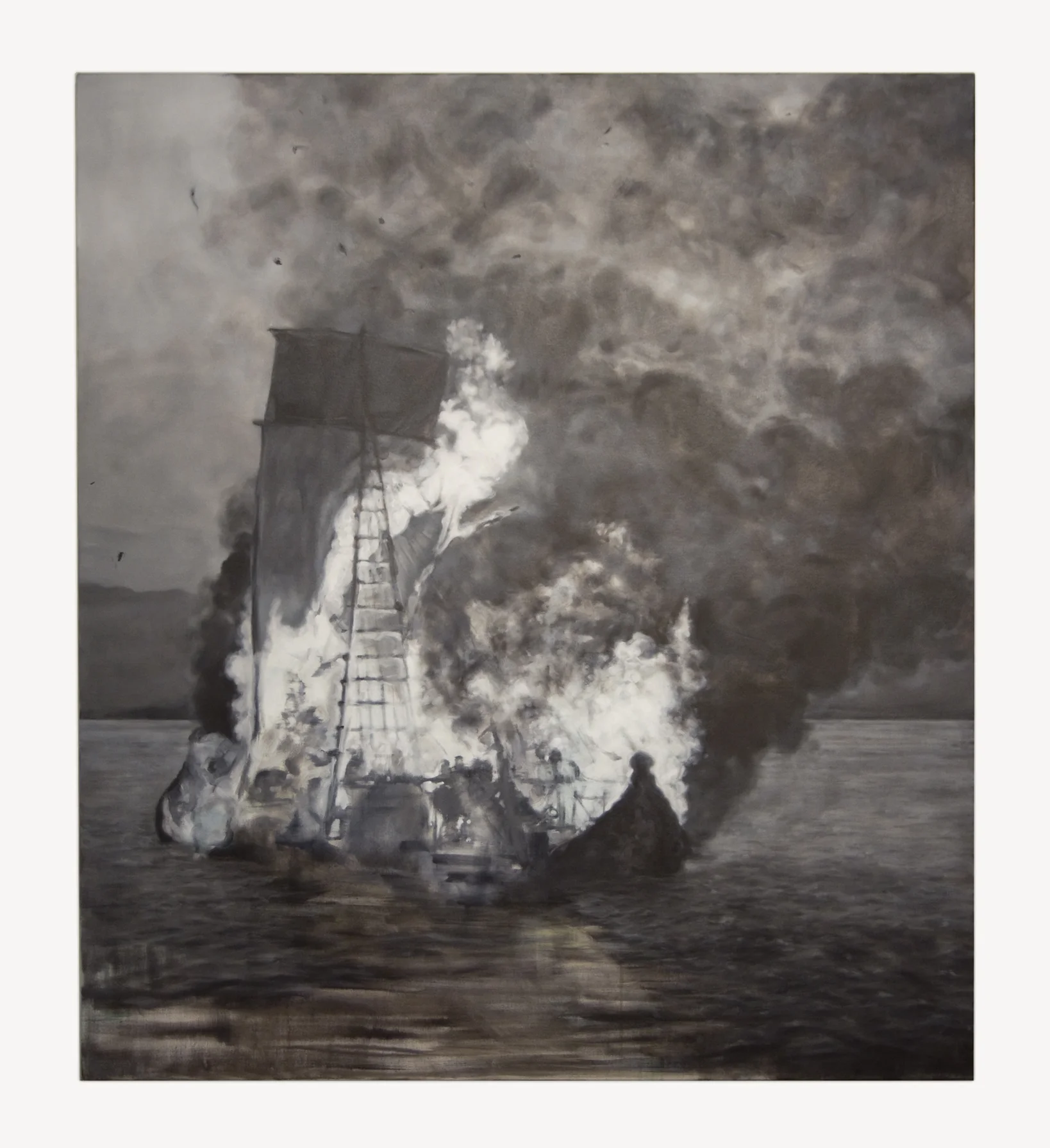 Dancing on the waves 2017 oil on canvas 122x137cm