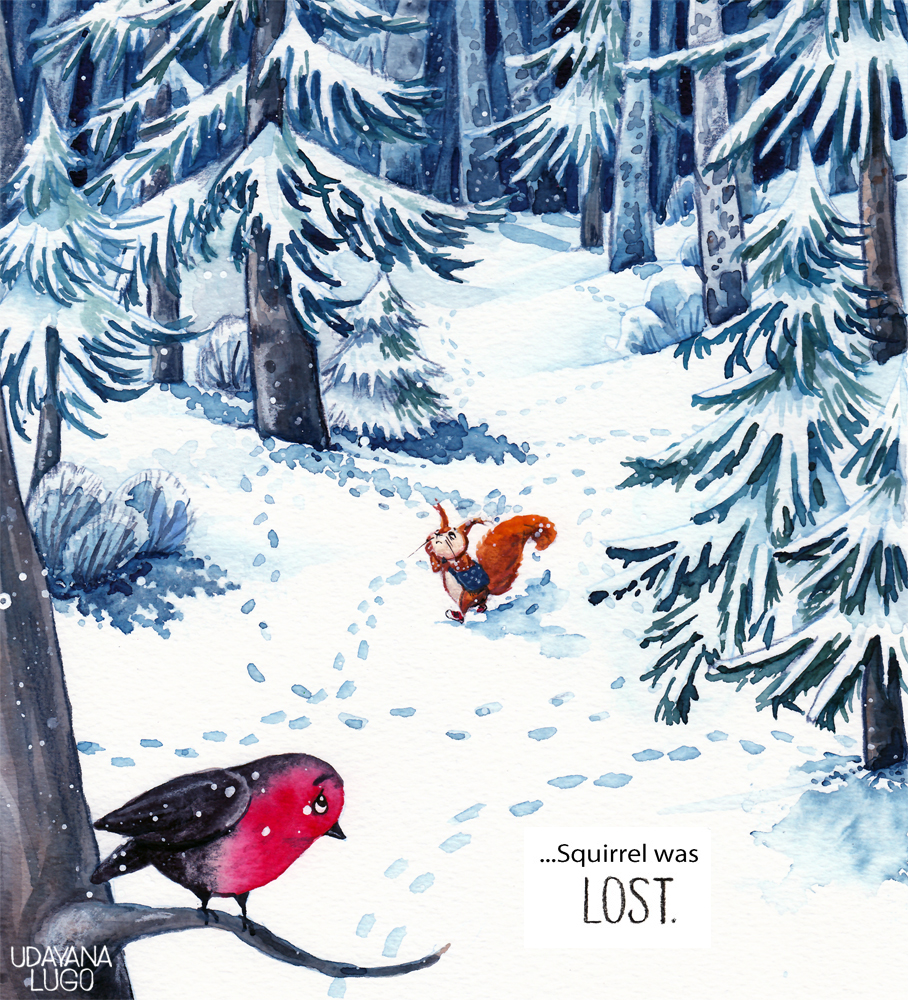 Children's book page spread.