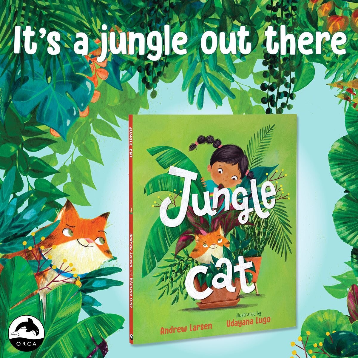 Happy weekend! I&rsquo;m super excited that Jungle Cat is only a month and a half away! 
Link in bio to preorder 😉
Thank you @orcabook for sending this promo images, aren&rsquo;t they cute?

#JungleCat #picturebook #picturebookillustration #kidlitar