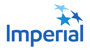 Logo with the word 'Imperial' and three blue stars above it.