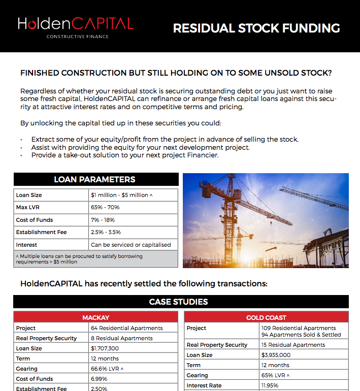 Product Spotlight: Residual Stock Funding