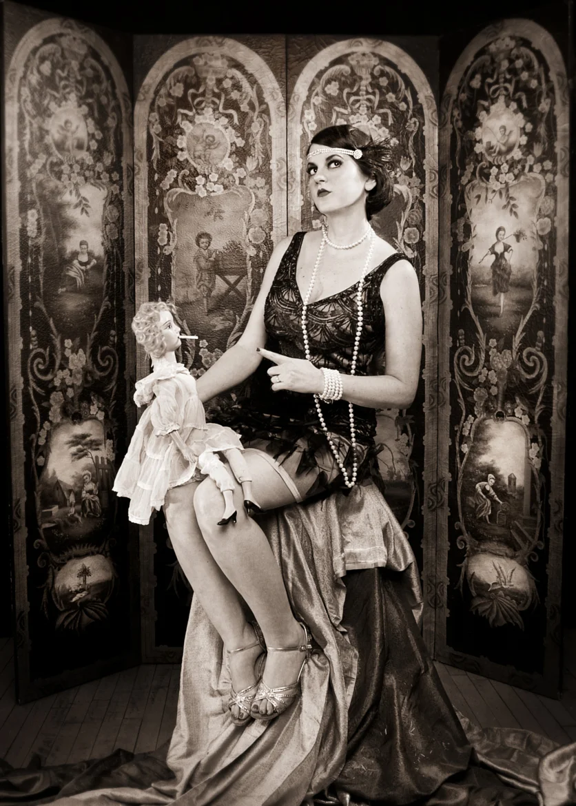 Commissioned portrait of NY artist Cynthia Von Buhler , creator of Speakeasy Dollhouse - a series of immersive plays based on investigations of mysterious deaths in site-specific, historic locations. Involvement: Set design, photography, post production, hair and wardrobe styling