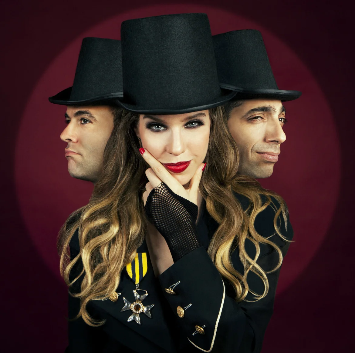 Conceptual portrait to promote the 3 piece band Kiss Slash Crooked Smile Involvement: Concept design, photography, post production, wardrobe, hair and makeup styling