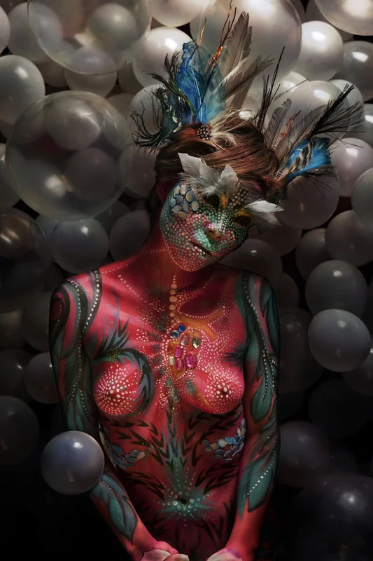 Fine Art Series "Myth" Mythological creatures made in collaboration with body painter Piyali Banerji Involvement: Art direction, photography, set design, post production