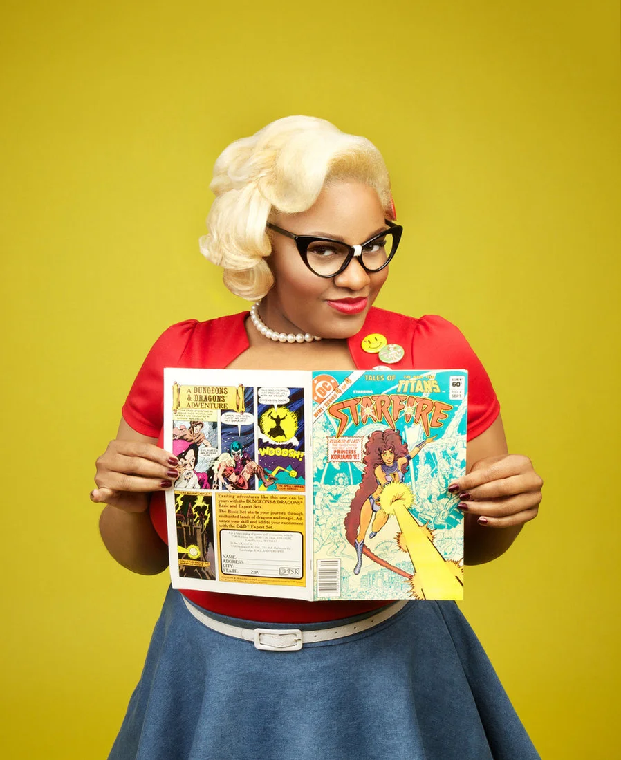 Custom portrait shot for Shameless Photography , a retro inspired studio that uses photography to empower women Involvement: Concept design, photography, post production, hair and wardrobe styling
