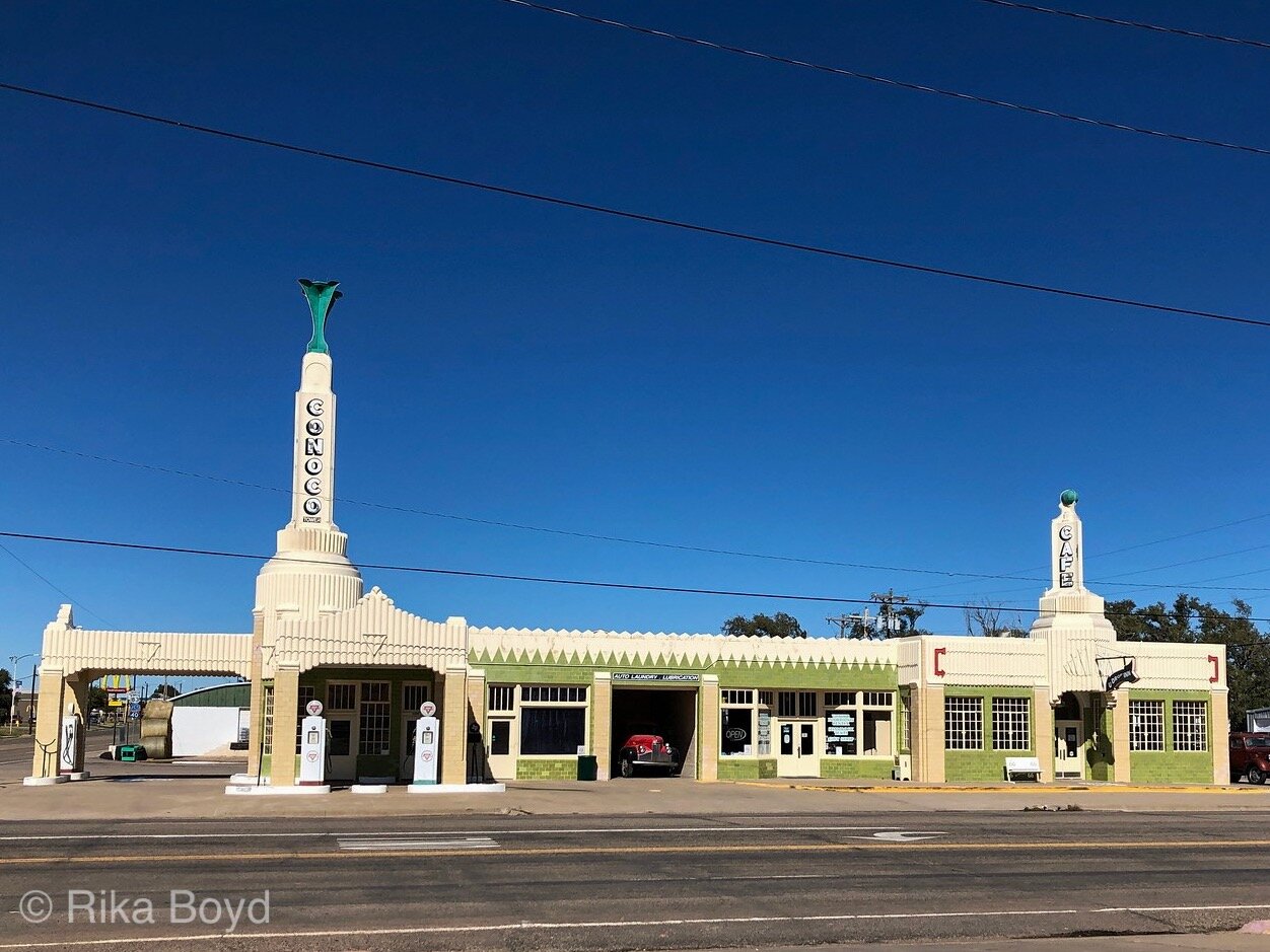 Along Route 66, a quick detour off of I-40 to get gas. 