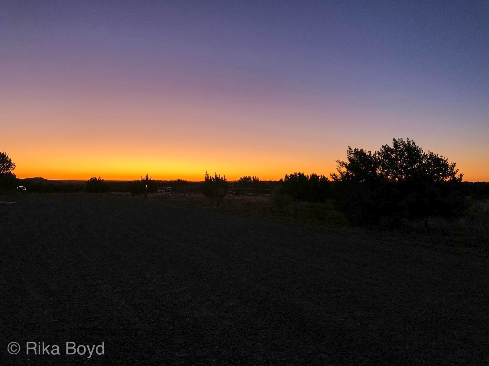 Sunrise from our campsite in Santa Rosa State Park