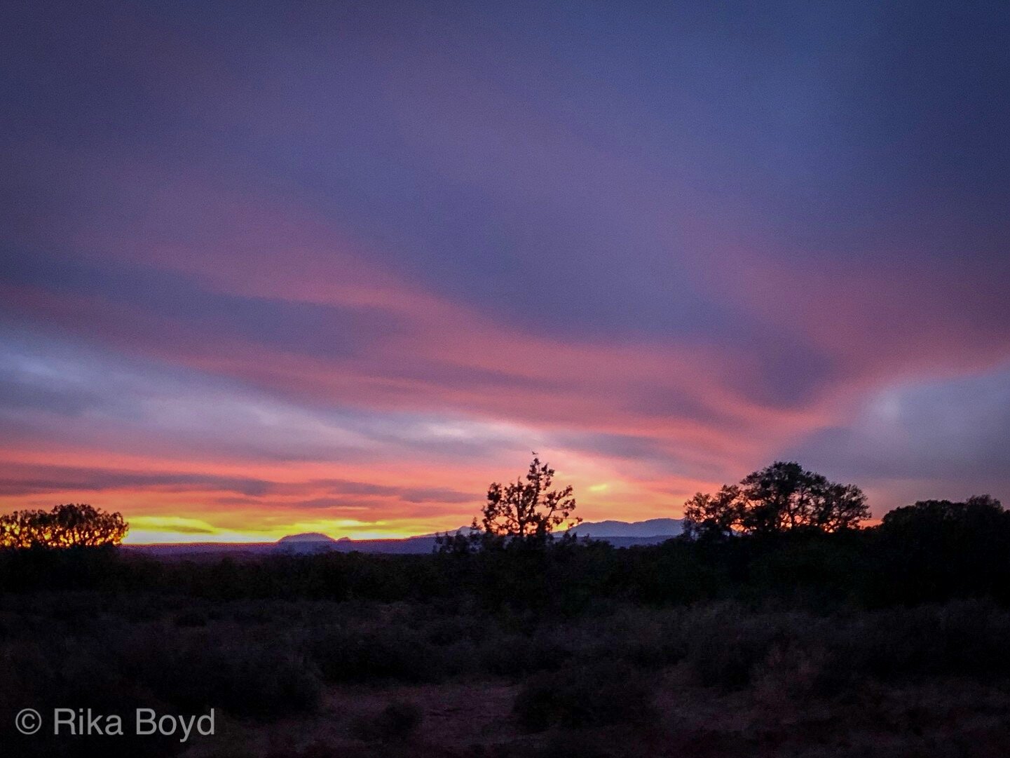 The Sunset at Our Campsite in Horsetheif Campground Outside of Canyonlands, Island in The Sky Area