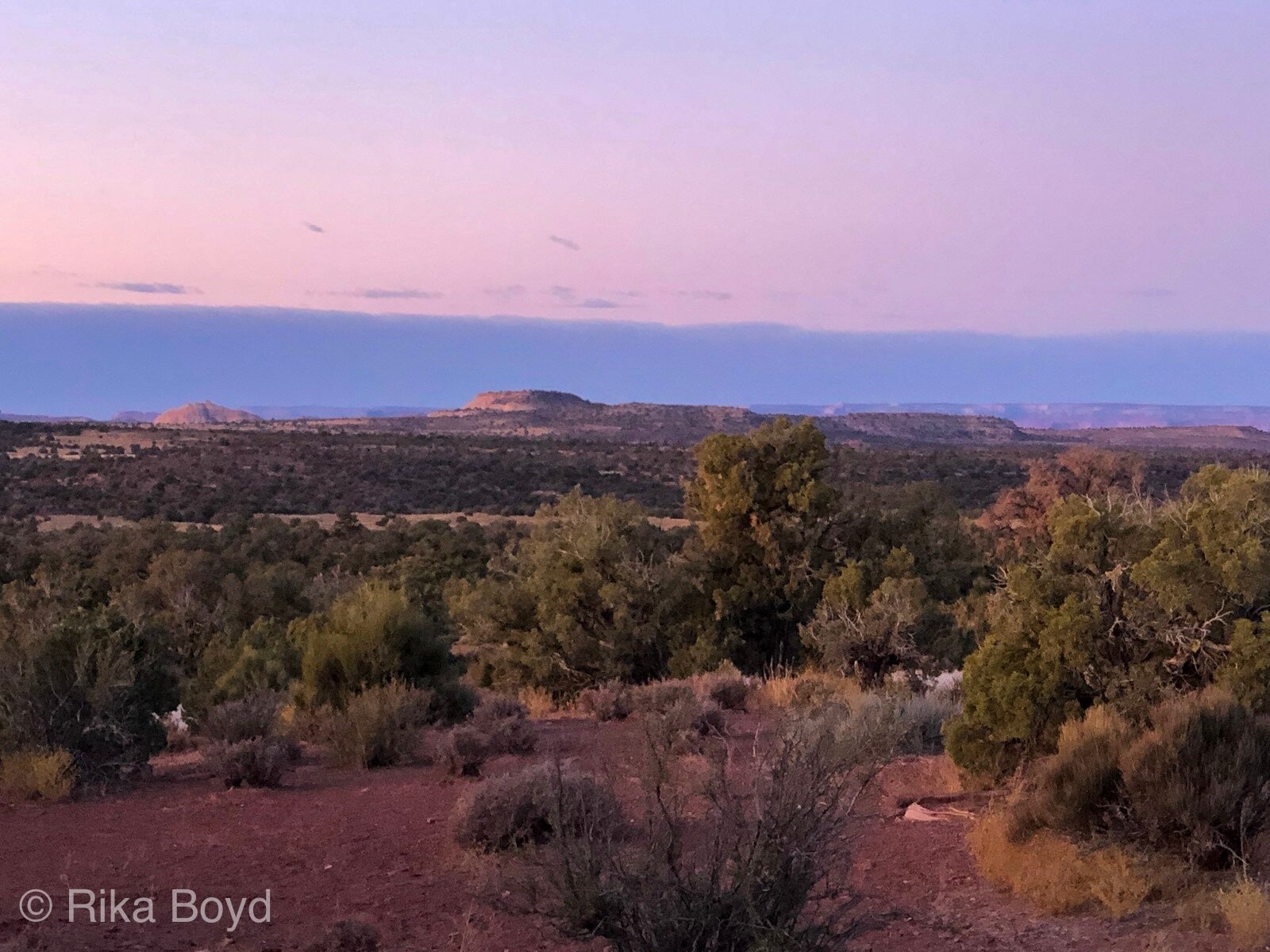 Sunrise at our campsite, Horsethief Campground