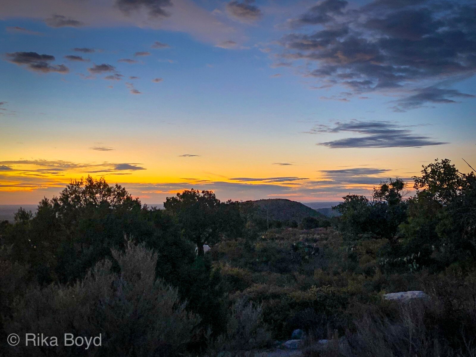 Sunrise from Guadalupe National Park Campground