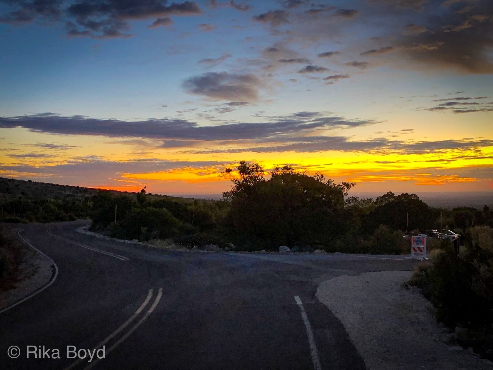 Sunrise from Guadalupe National Park Campground