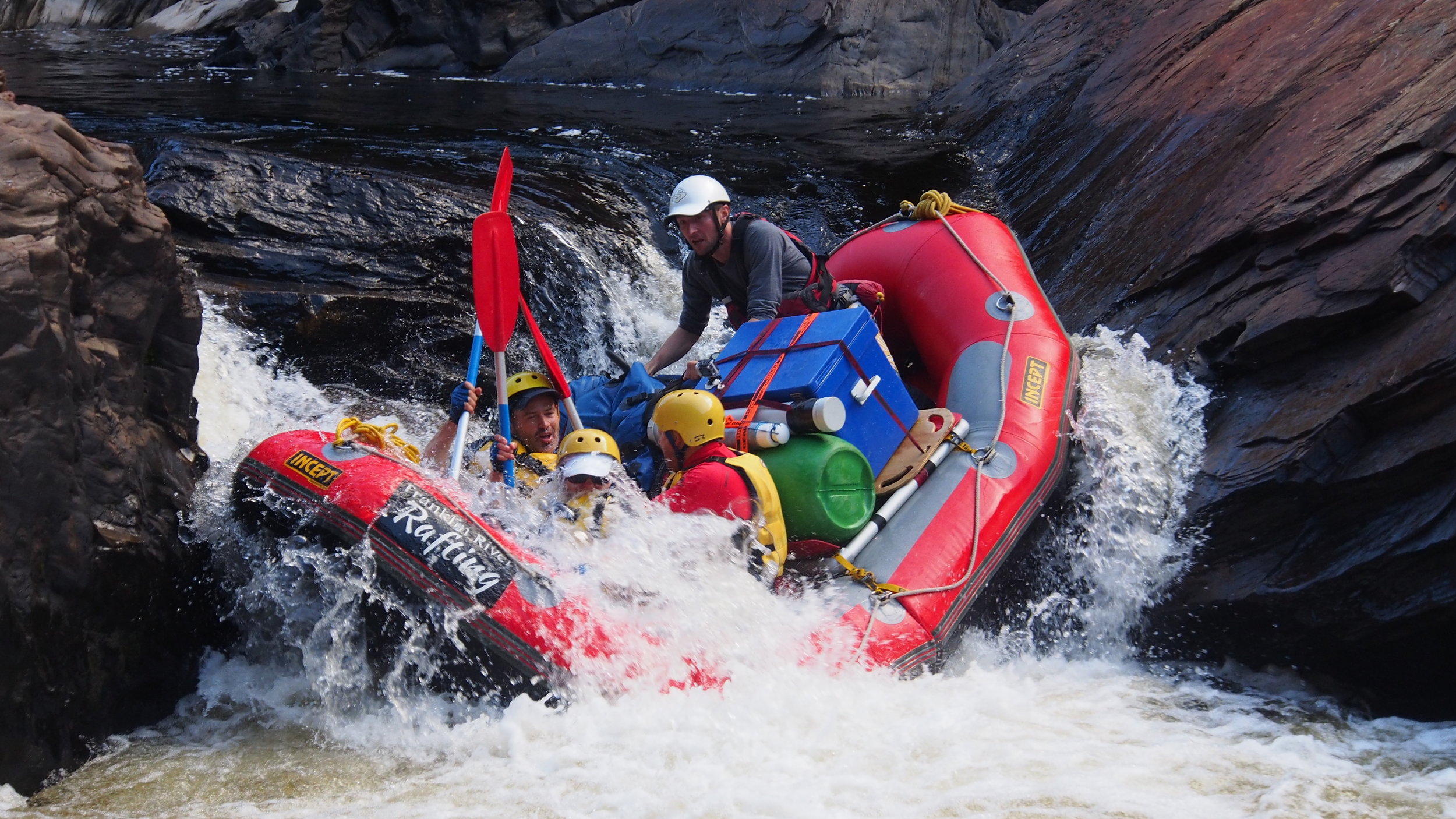 Franklin River Rafting feeling the taco, the Faucet rapid .JPG