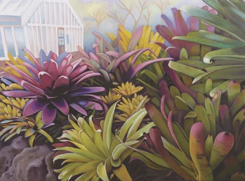 Preying in the bromeliads Print
