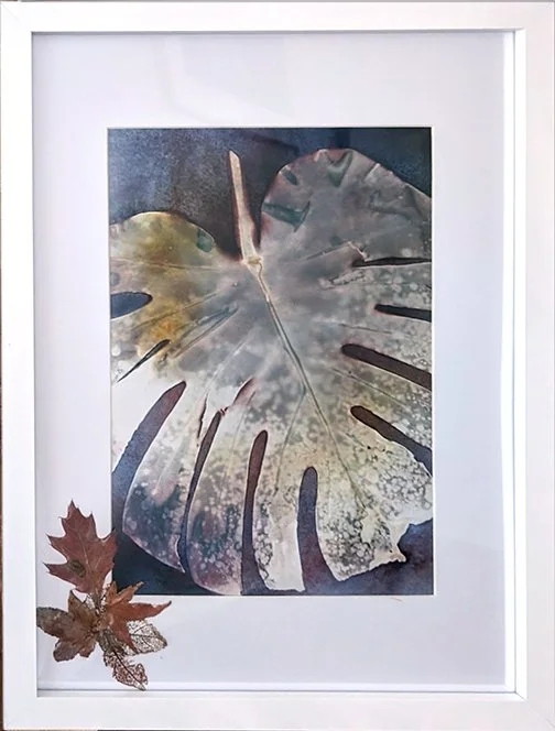 Monsteria with Autumn leaf 4 of 4