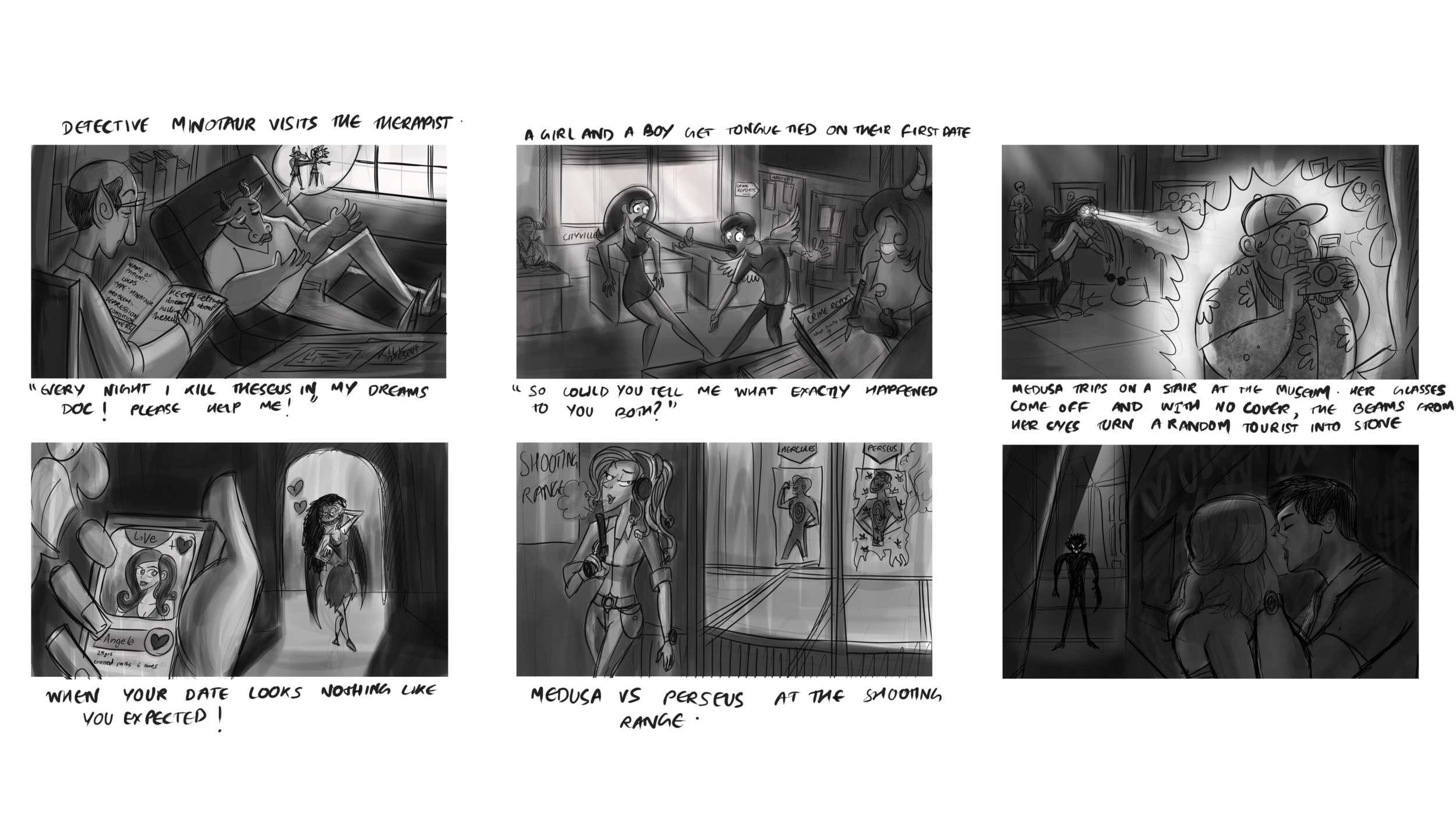 Myths and Mysteries: Story moment thumbnails