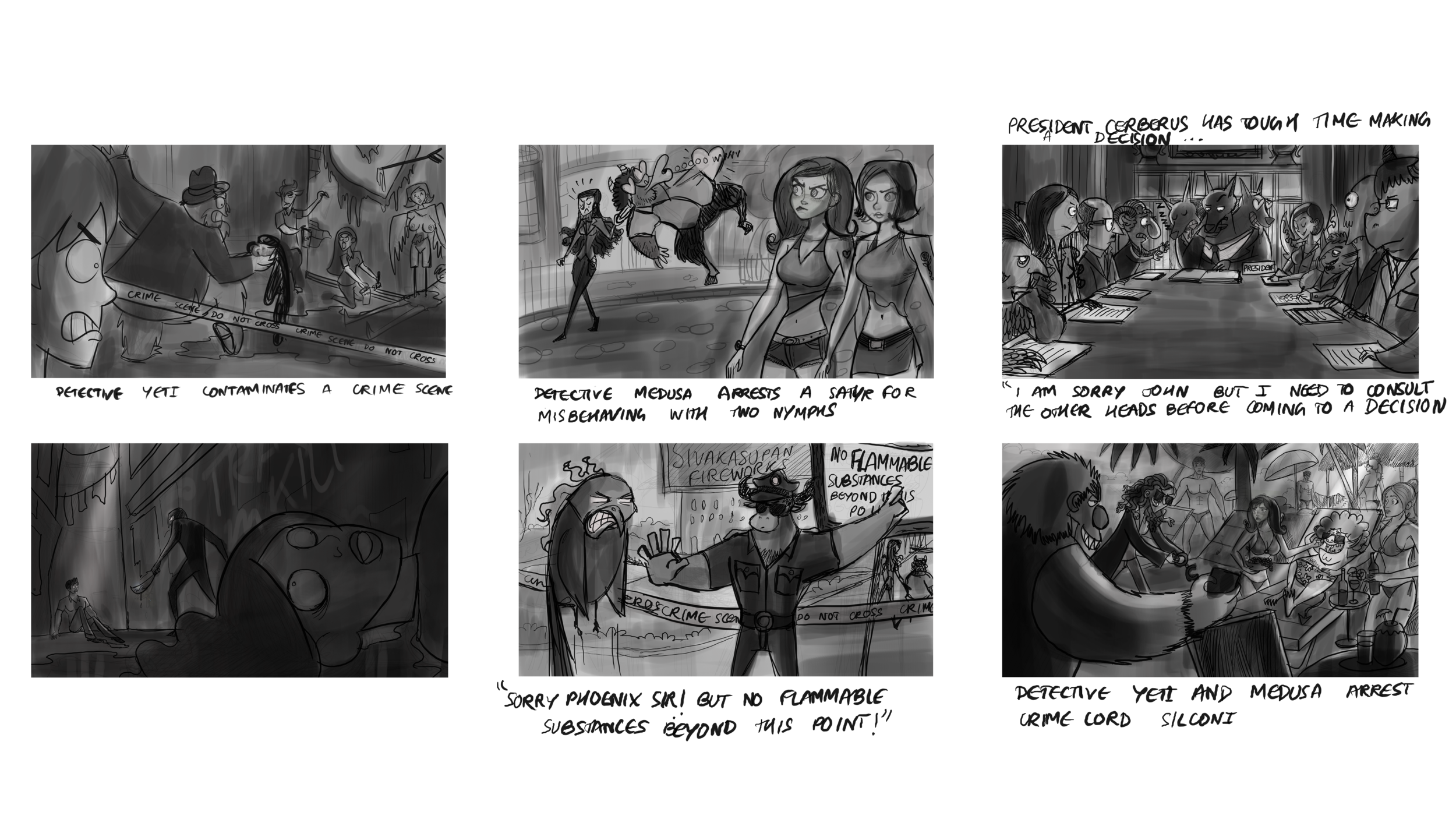 Myths and Mysteries: Story moment thumbnails