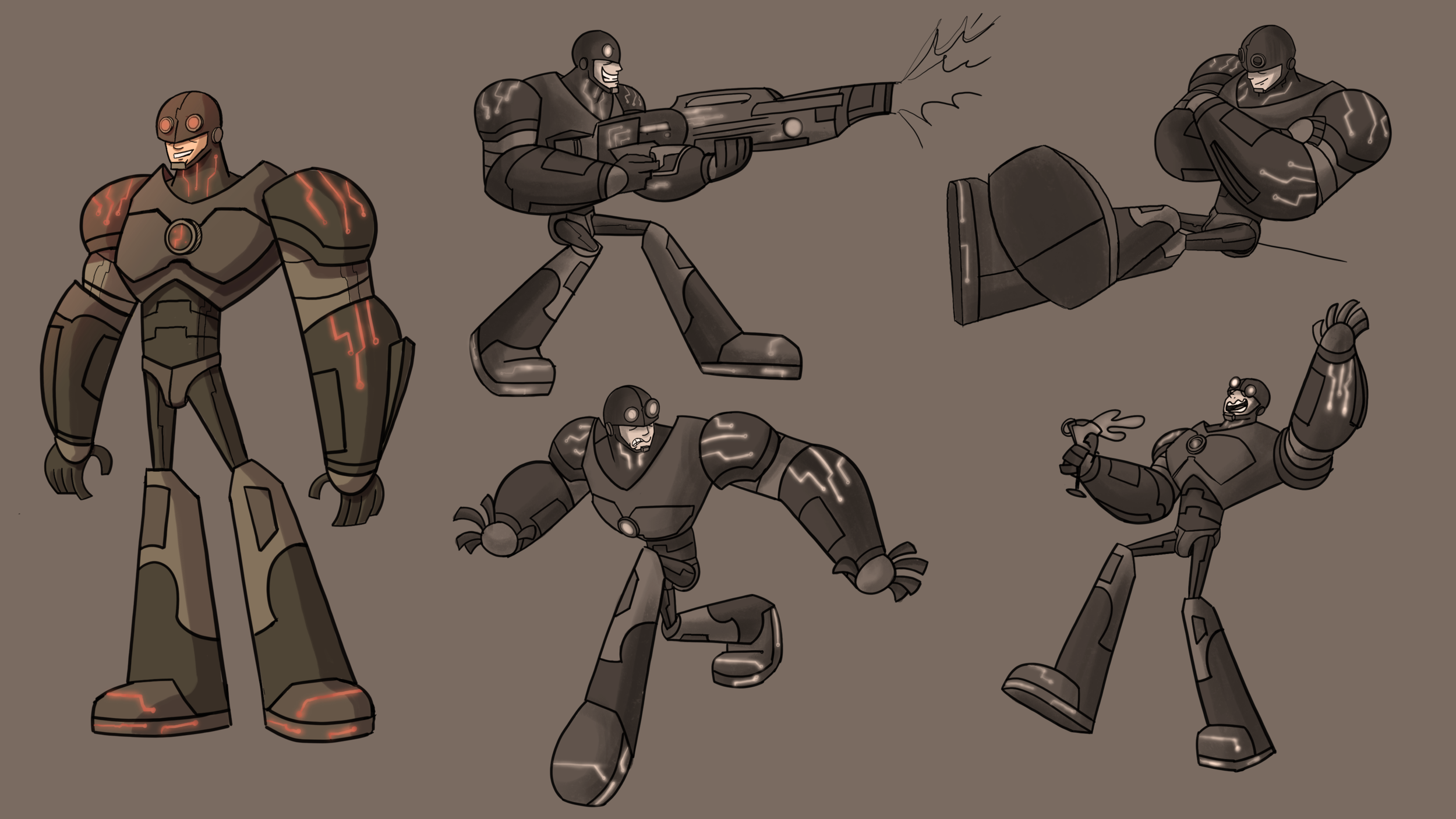Cyborg (tin man): Final design and poses