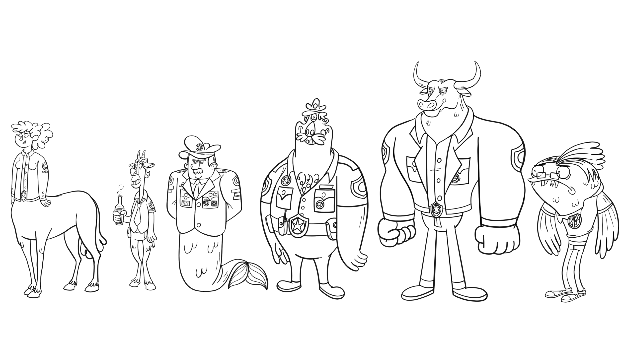Secondary characters: lineup