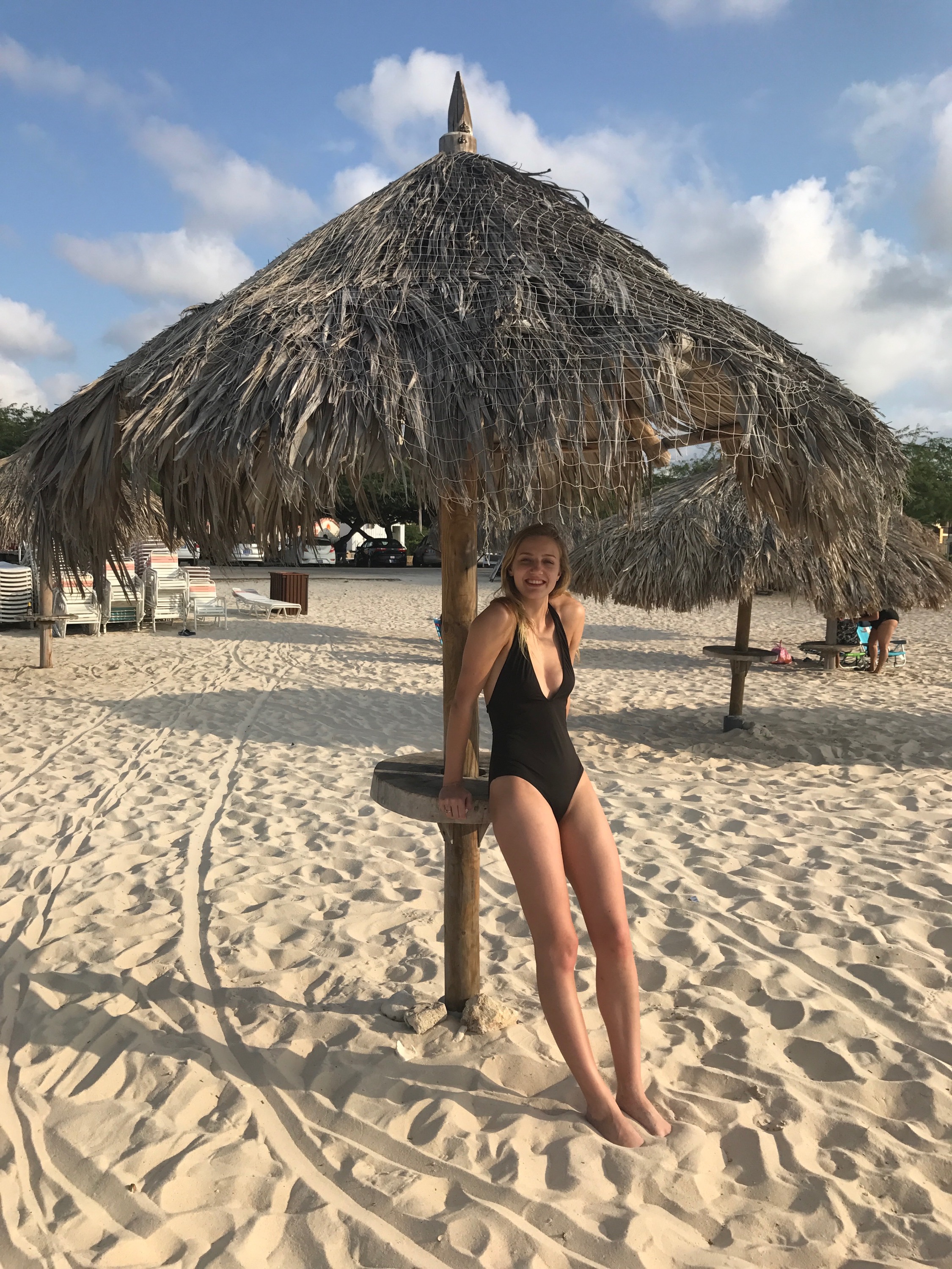 Living in the (beautiful) moment on Eagle Beach in Aruba.