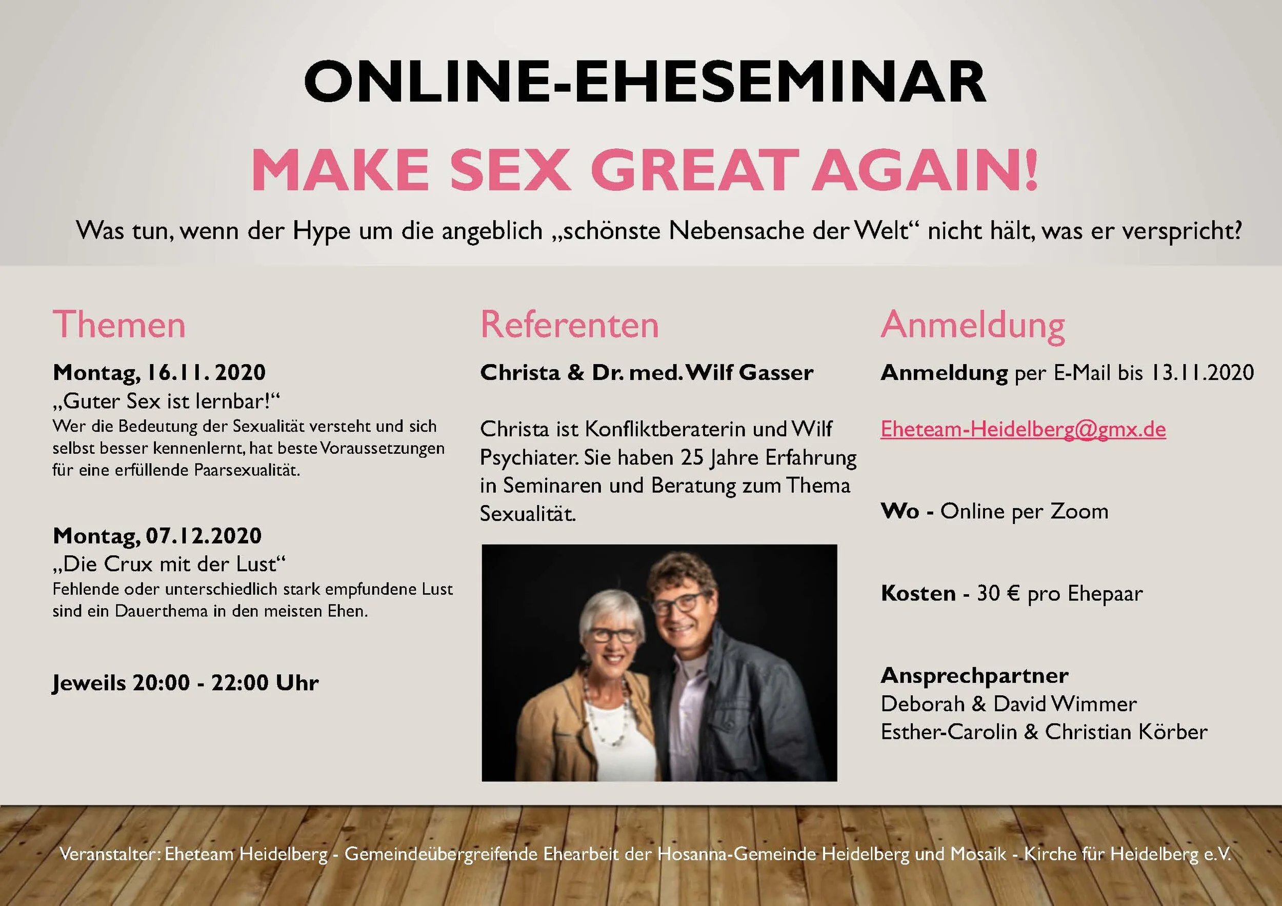 Online-Eheseminar: Make Sex great again!