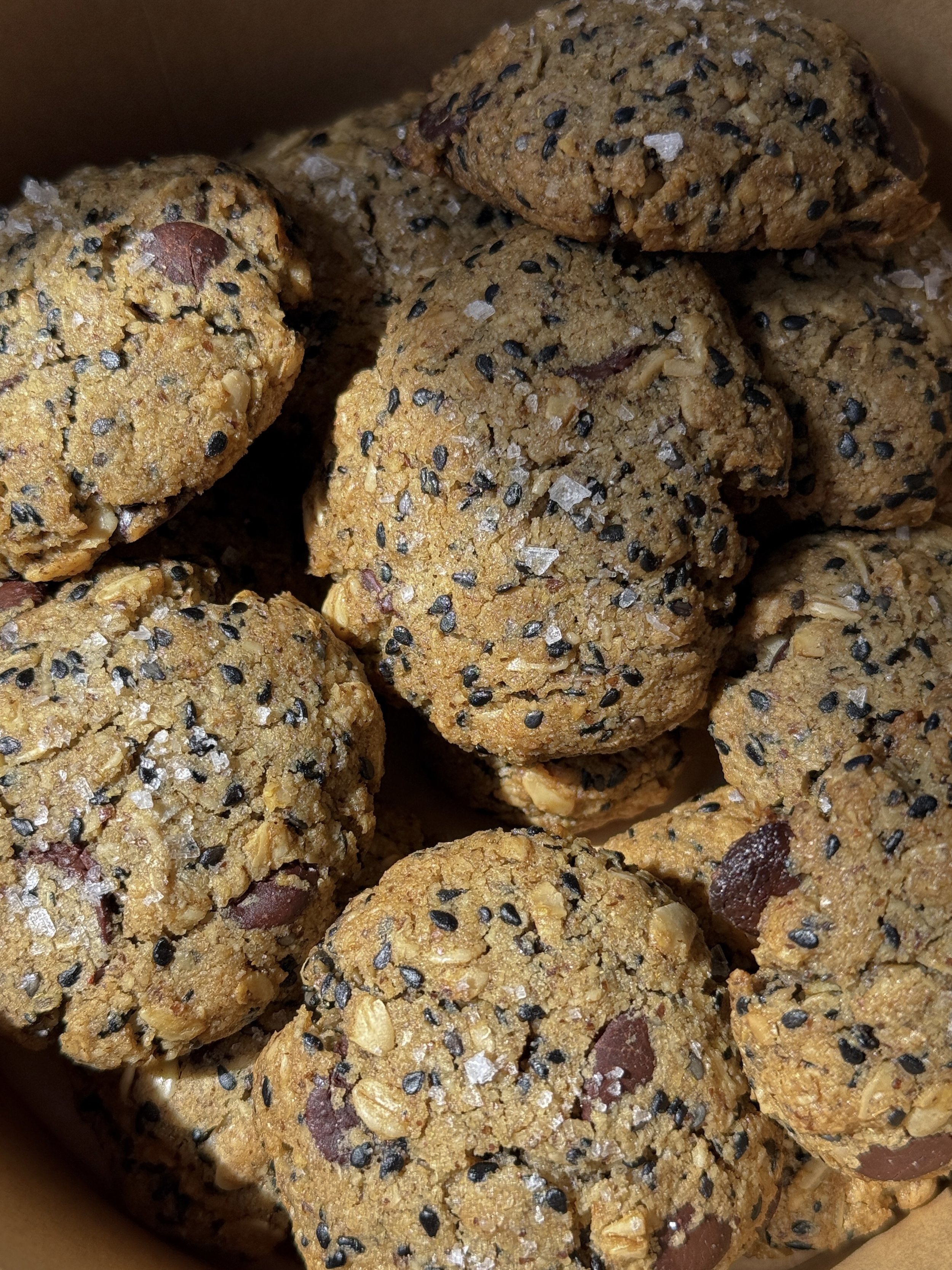 Homemade organic lactation cookies for postpartum breastfeeding support