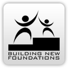 Logo with stylized human figures above the text 'Building New Foundations'