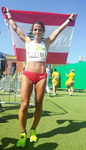 Chirine at the Olympics in Rio (photo courtesy of Chirine Njeim)