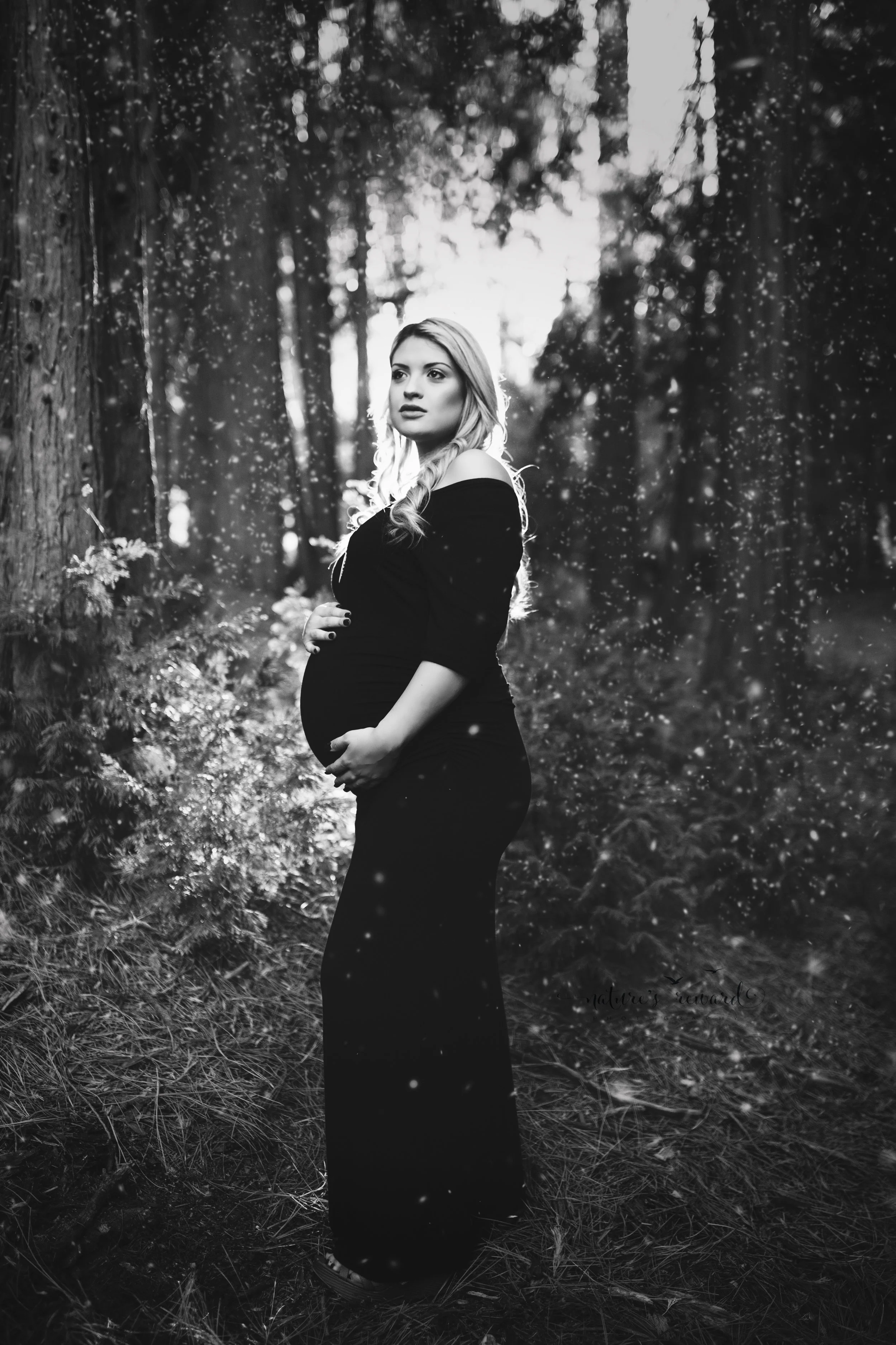 A winter edit to a back lit maternity image. She looks simply radiant and so very strong and beautiful. 