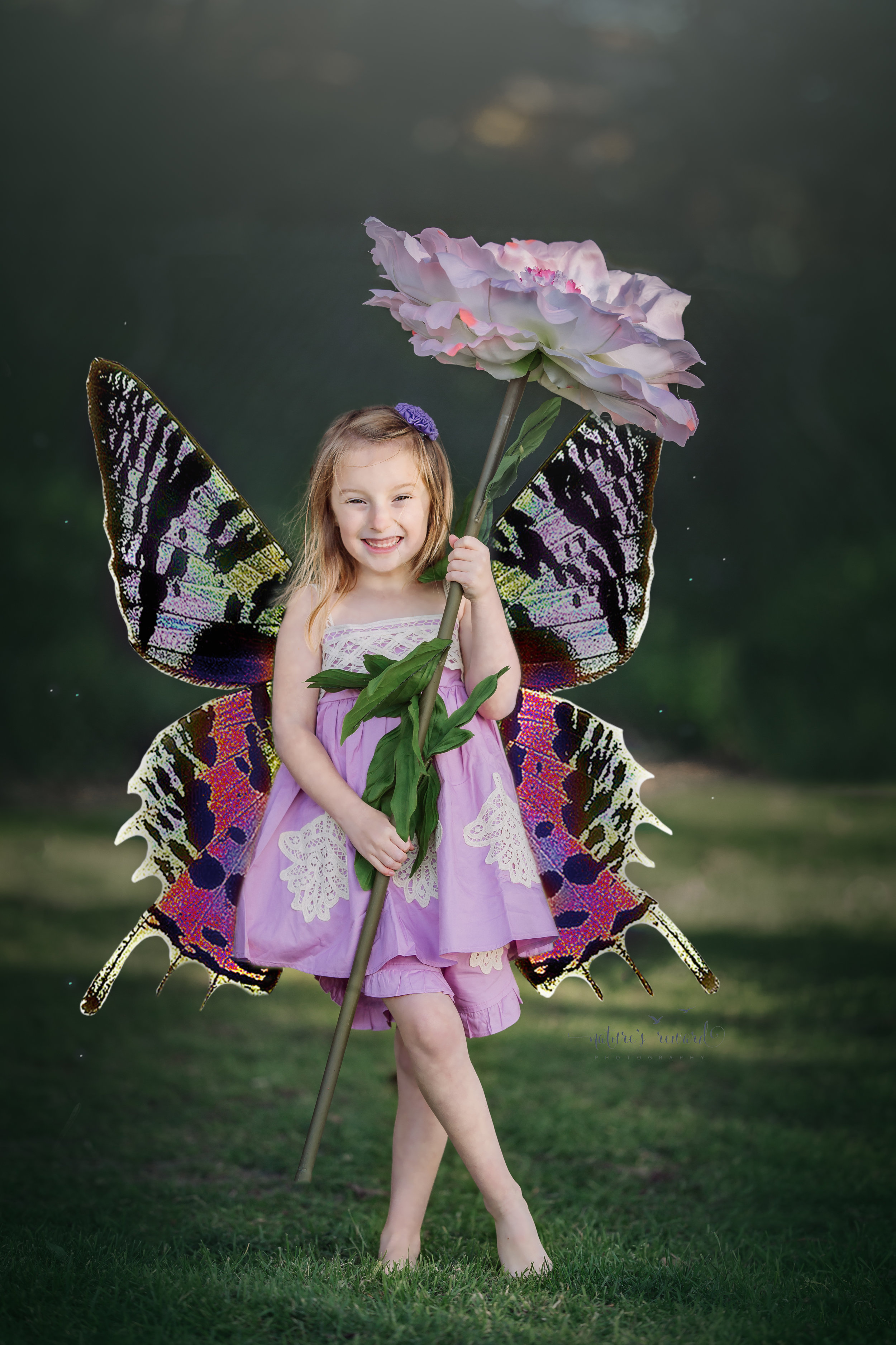 Fairies do exist! This popular butterfly inspired pixie fine art edit is popular among the young girls! 