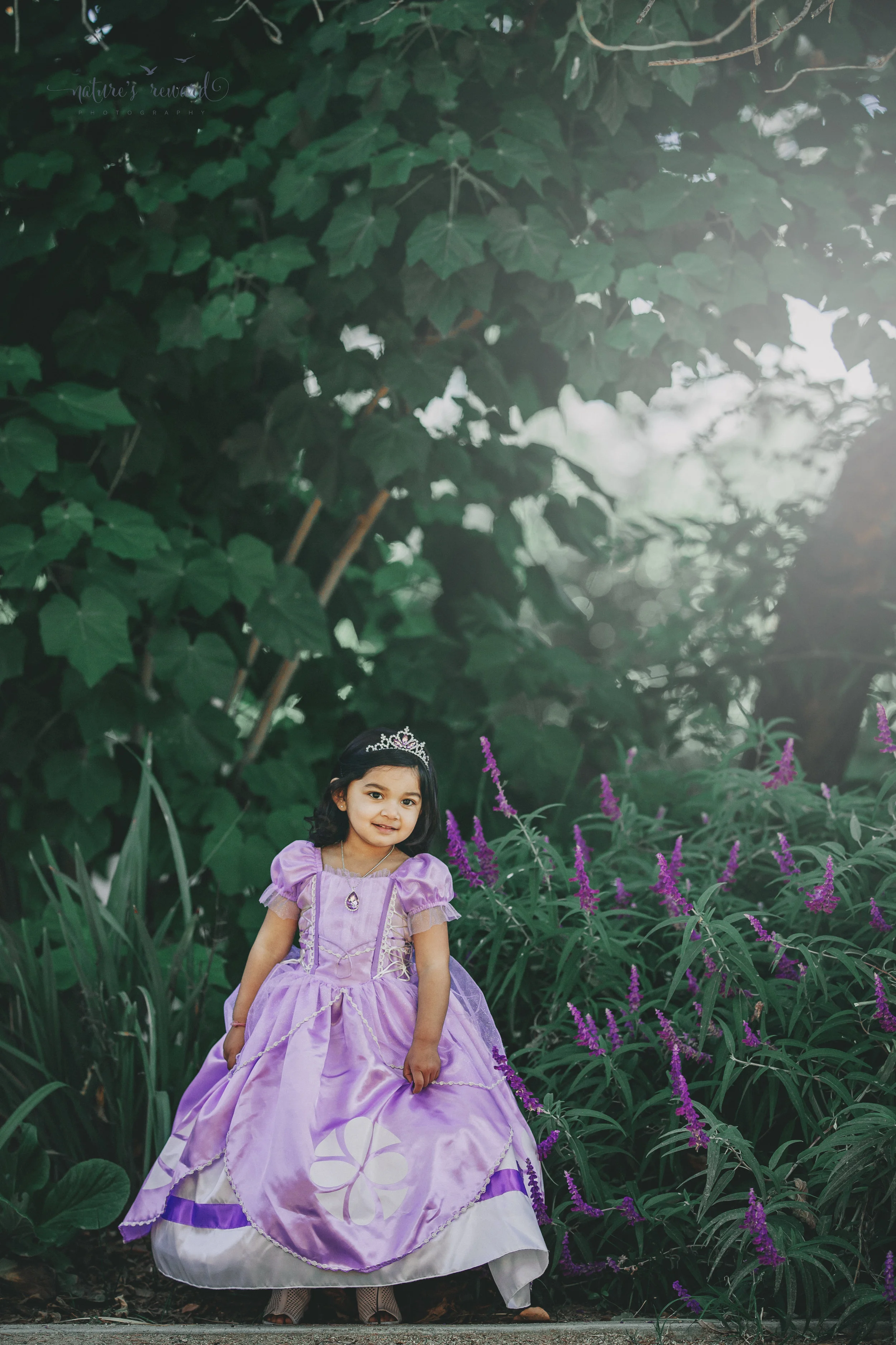 Inspired by Disney’s Sophia the First Cartoon, this little one is a princess for her 3rd birthday session! A Portrait By Nature’s Reward Photography