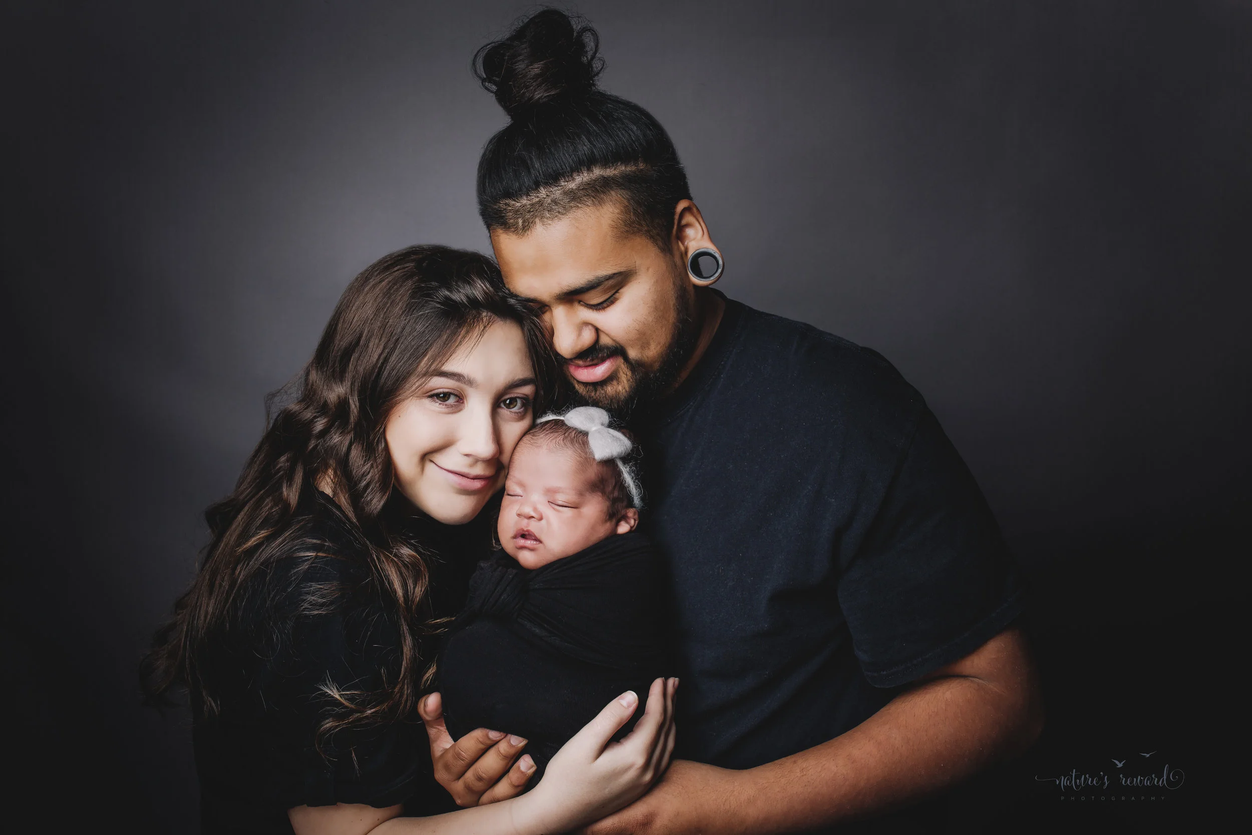 Family newborn portrait by Nature’s Reward Photography