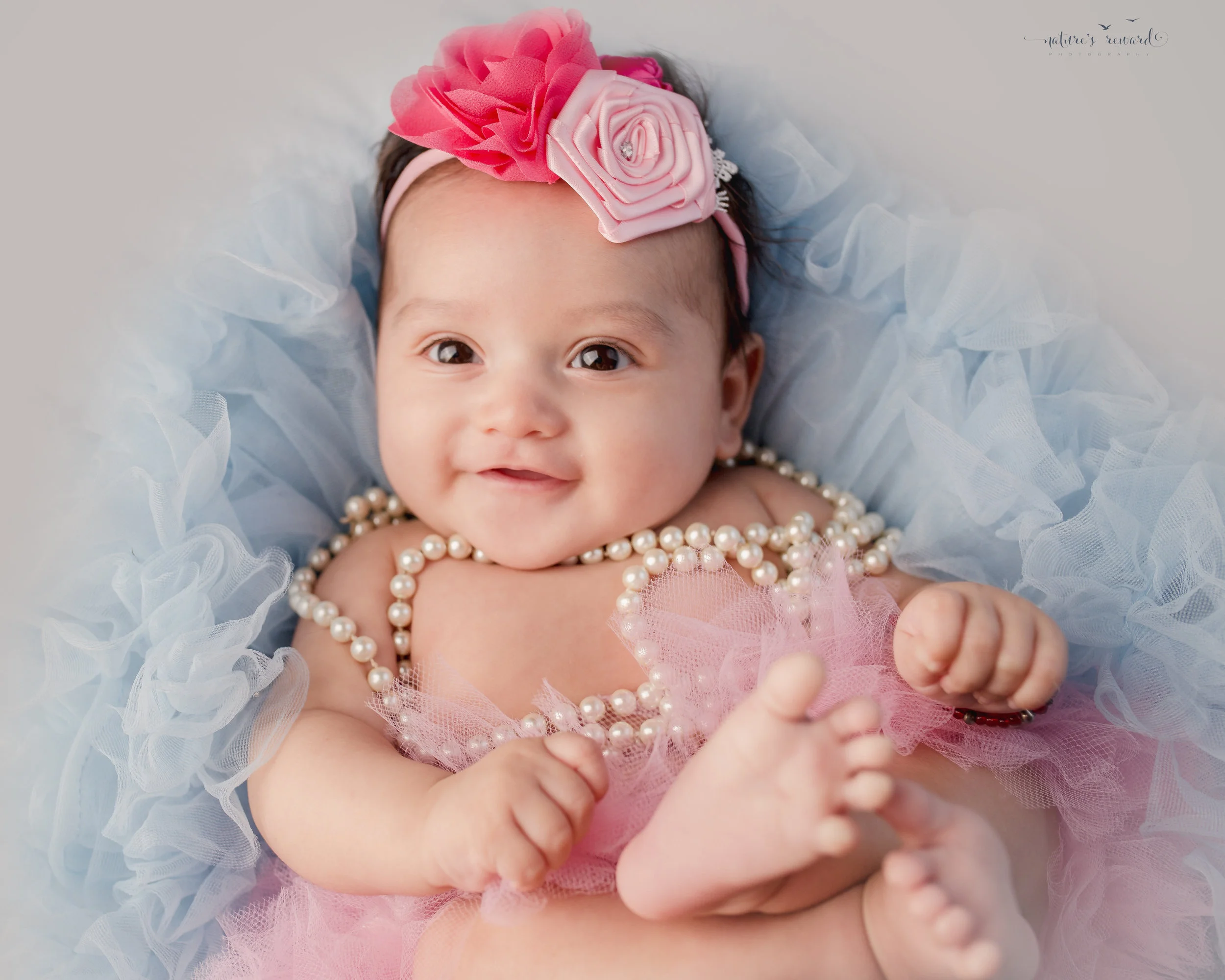 10 week old baby girl in her tutu- A Portrait By Nature’s Reward Photography
