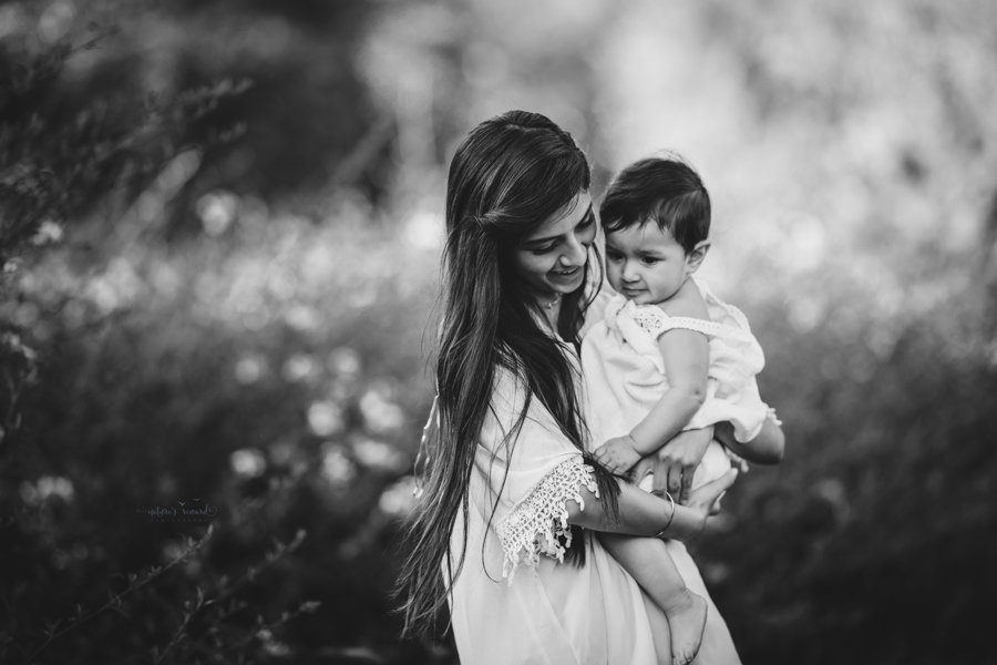 Black and white Sibling Portrait taken during a family session by Nature’s Reward Photography