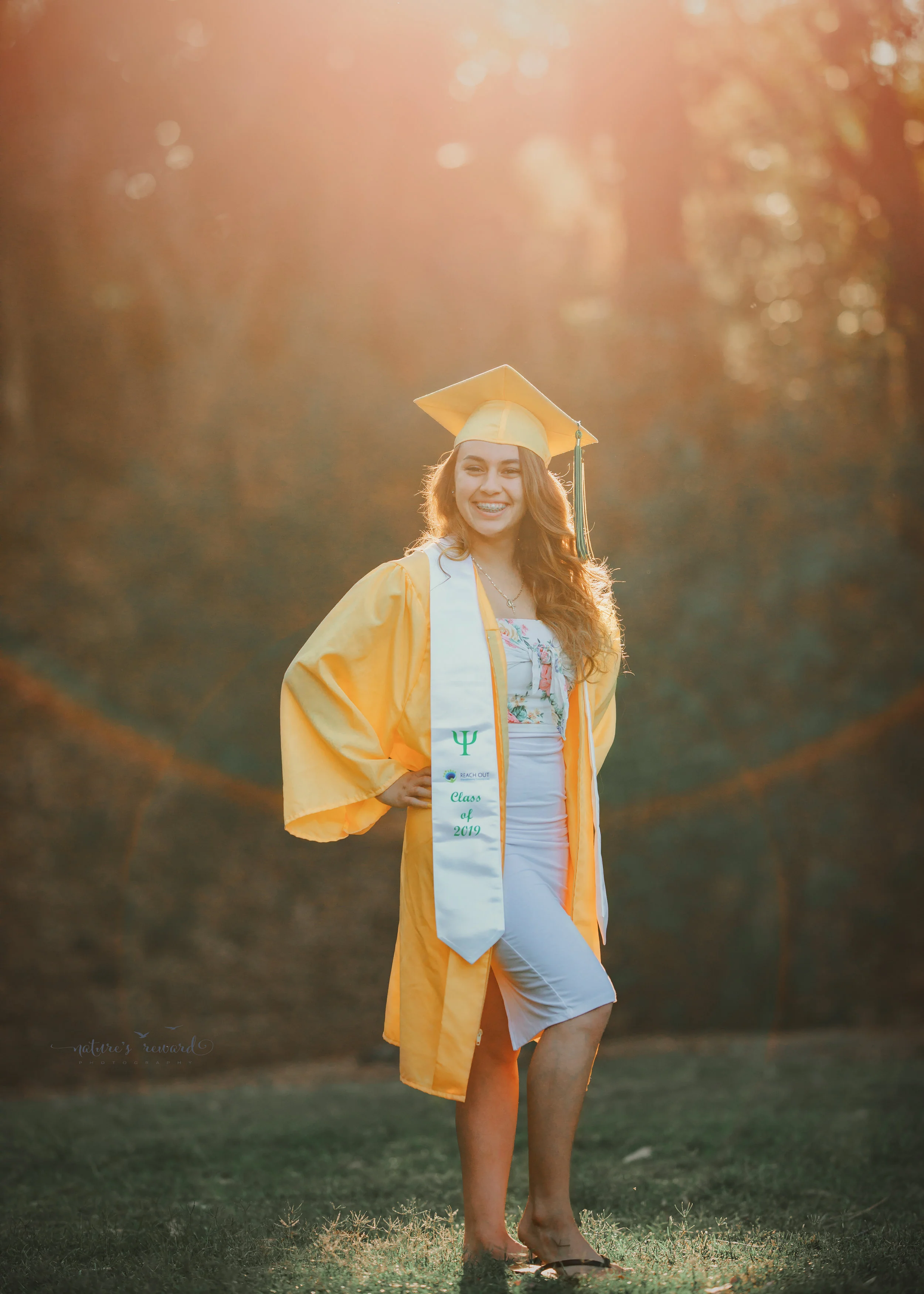 Cajon High School Senior in cap and gown