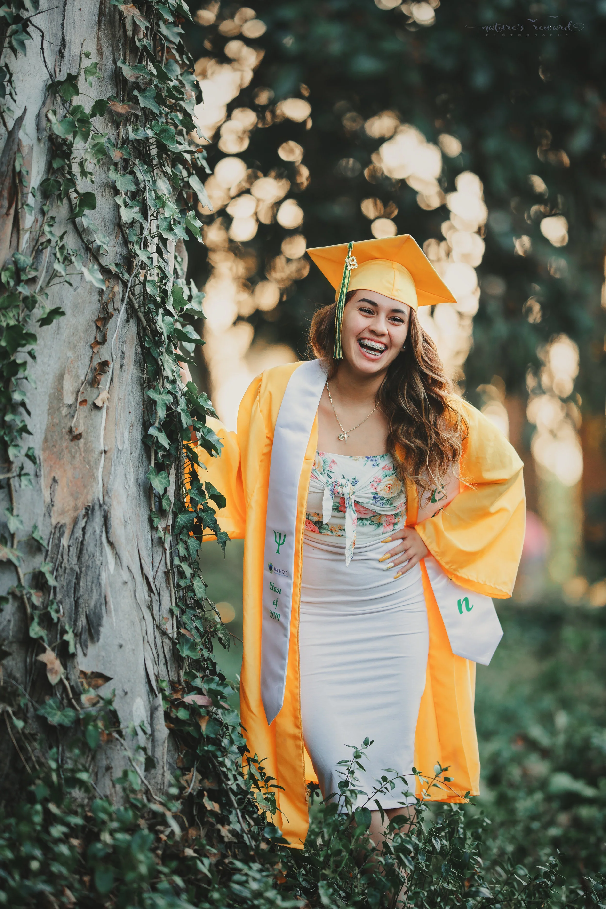 Cajon High School Senior in cap and gown
