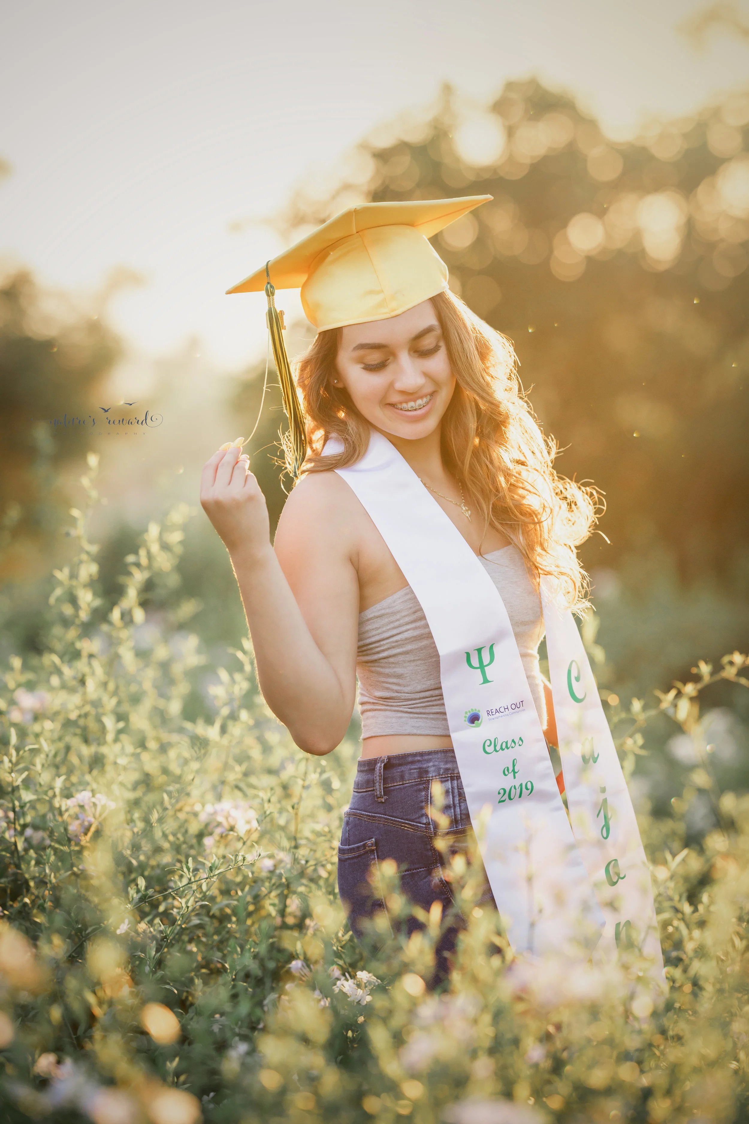 Cajon High School Senior in cap and gown