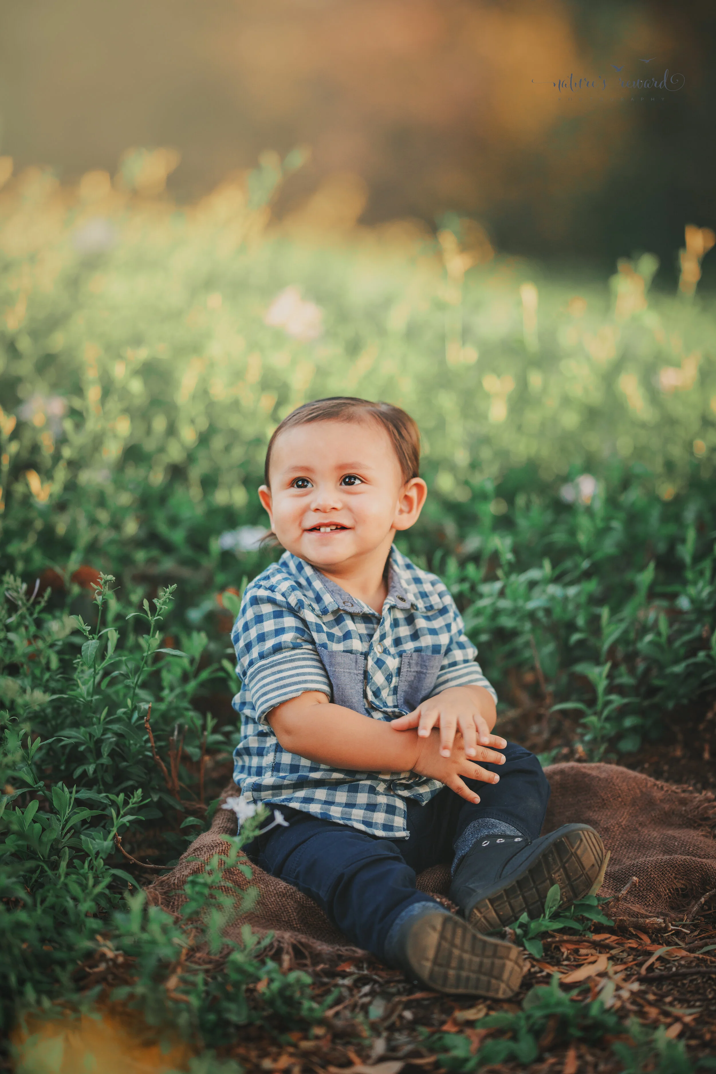 Young baby boy photography session in a park in redlands by San Bernardino photographer- Nature’s rEward Photography