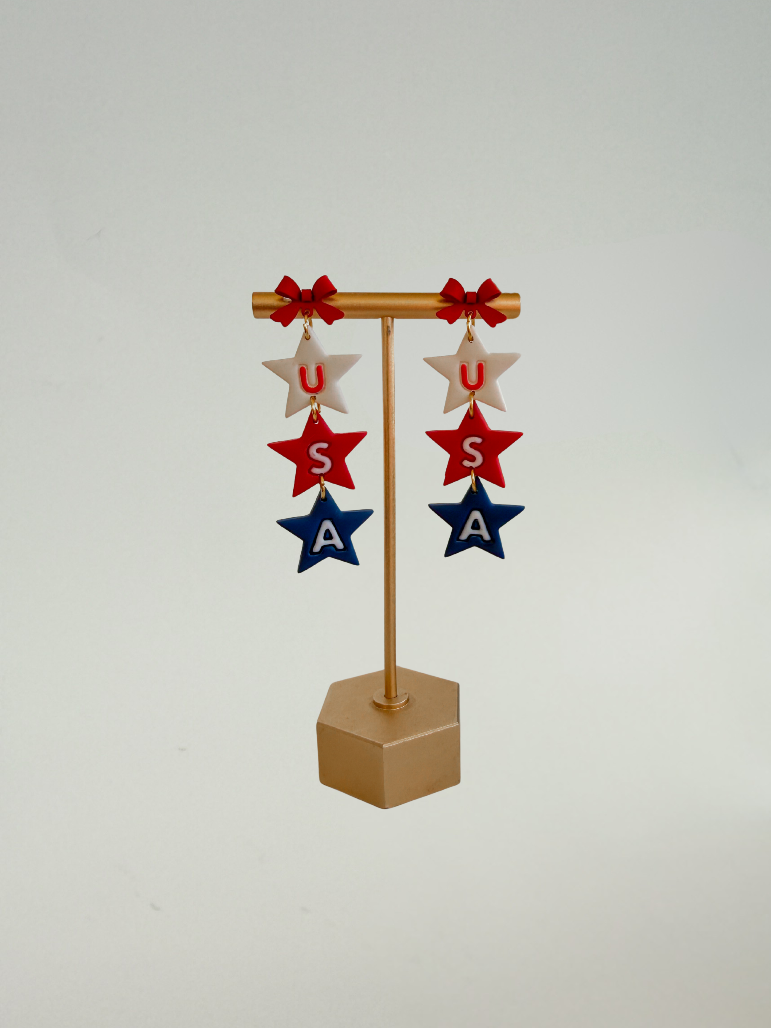 USA Star Earrings